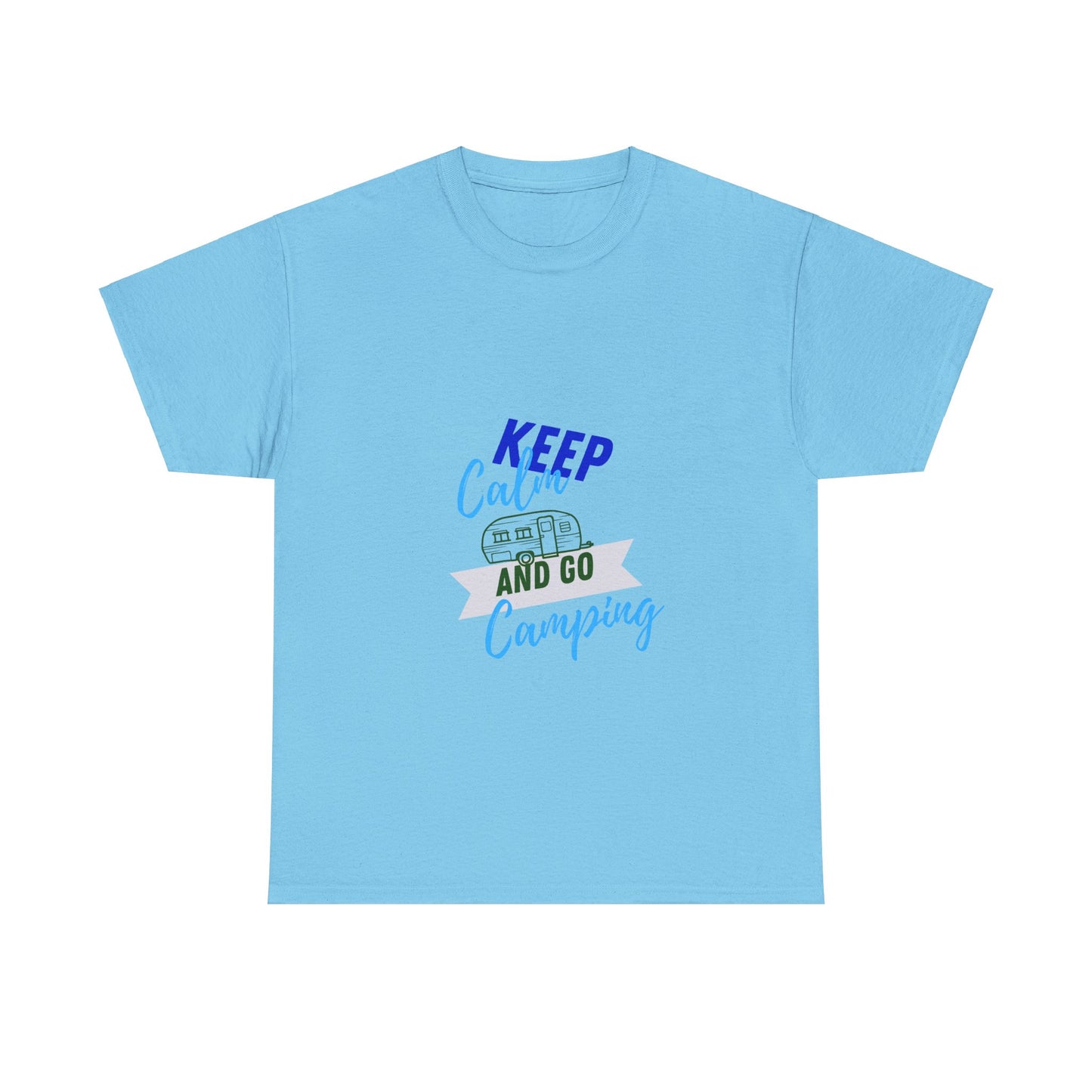 Keep Calm and Go Camping Unisex Heavy Cotton Tee