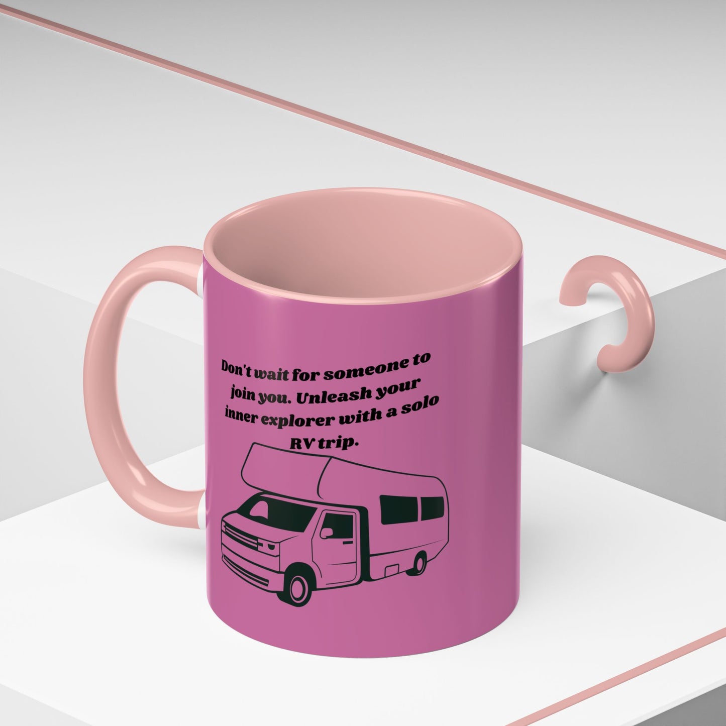 Dont Wait Go RVing Pink Accent Coffee Mug-11-15oz