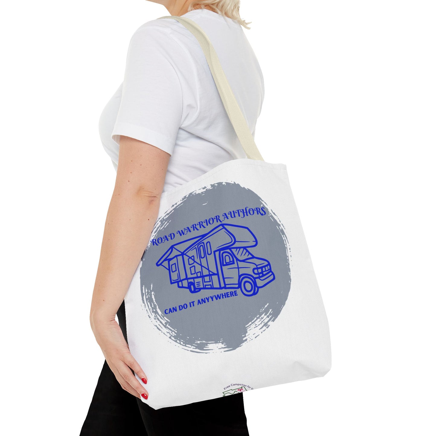 Road Warrior Can Do It Anywhere White Tote Bag (AOP)