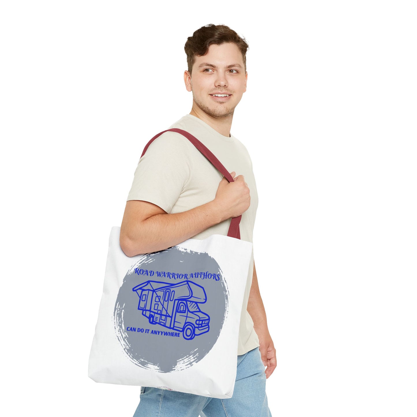 Road Warrior Can Do It Anywhere White Tote Bag (AOP)