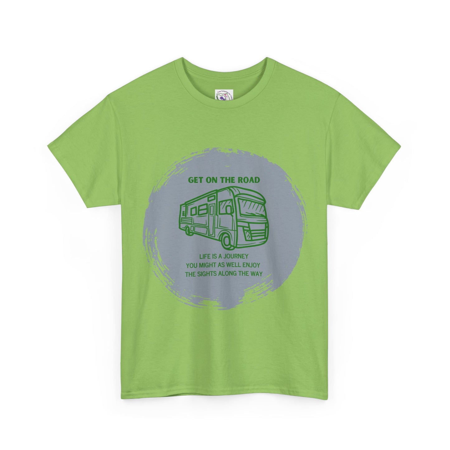 Get on the Road Life Is a Journey Unisex Heavy Cotton Tee