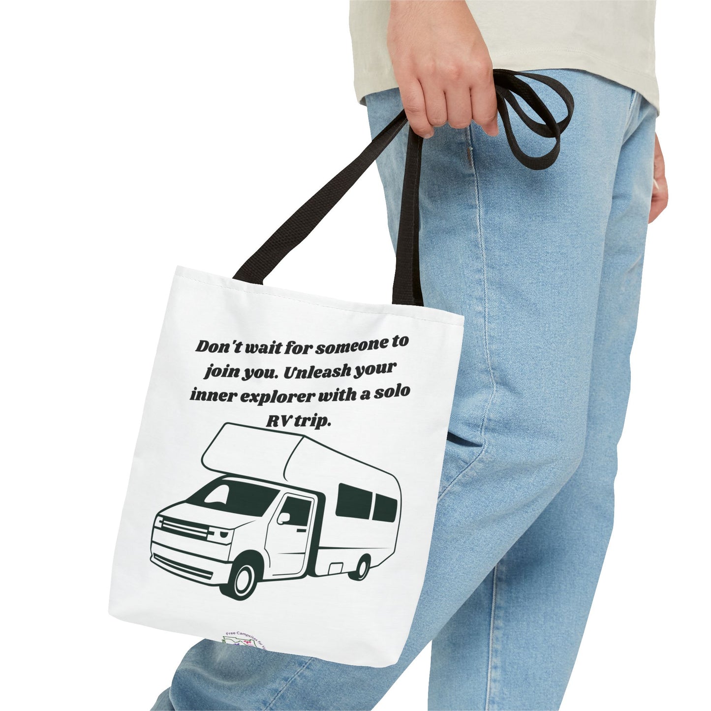 Dont Wait to Go RVing White Tote Bag (AOP)