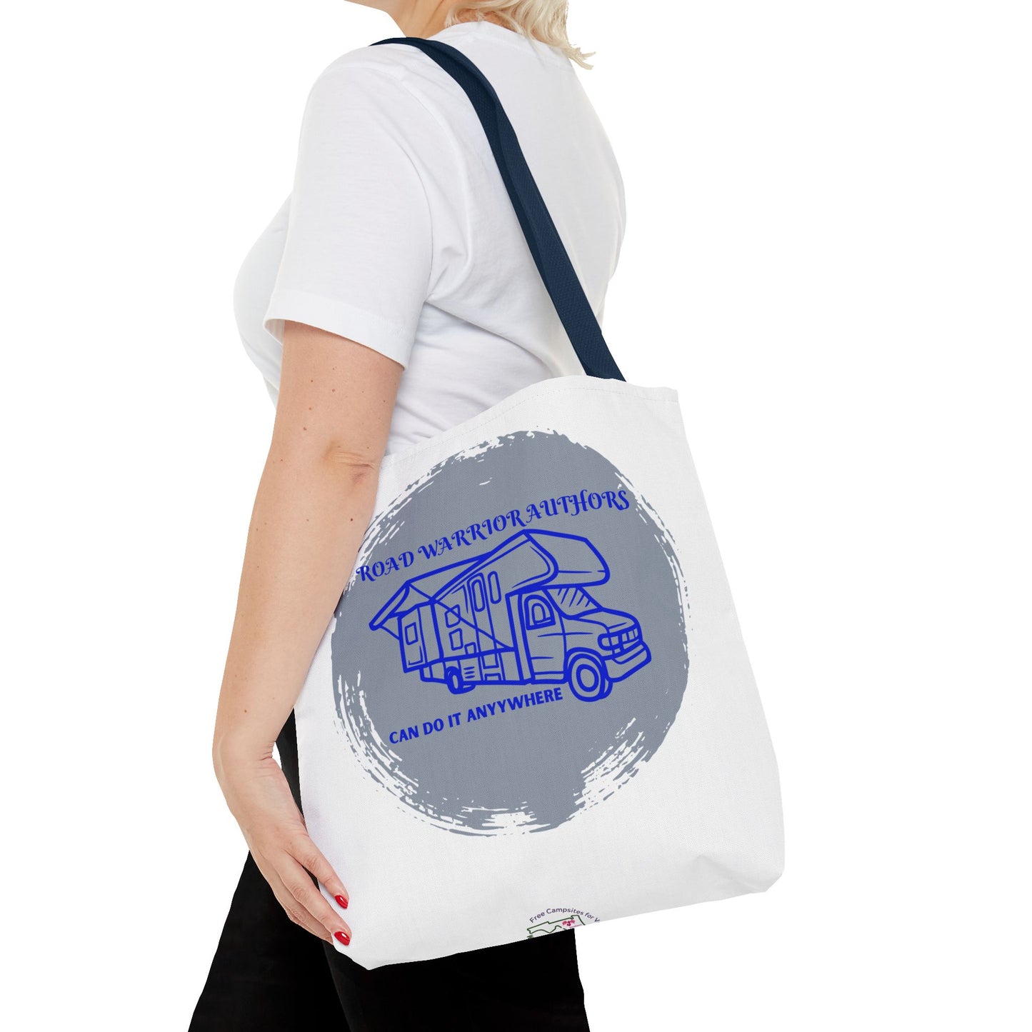 Road Warrior Can Do It Anywhere White Tote Bag (AOP)