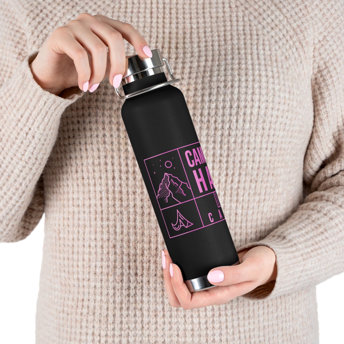 Camp Hair Dont Care - 22oz Vacuum Insulated Bottle