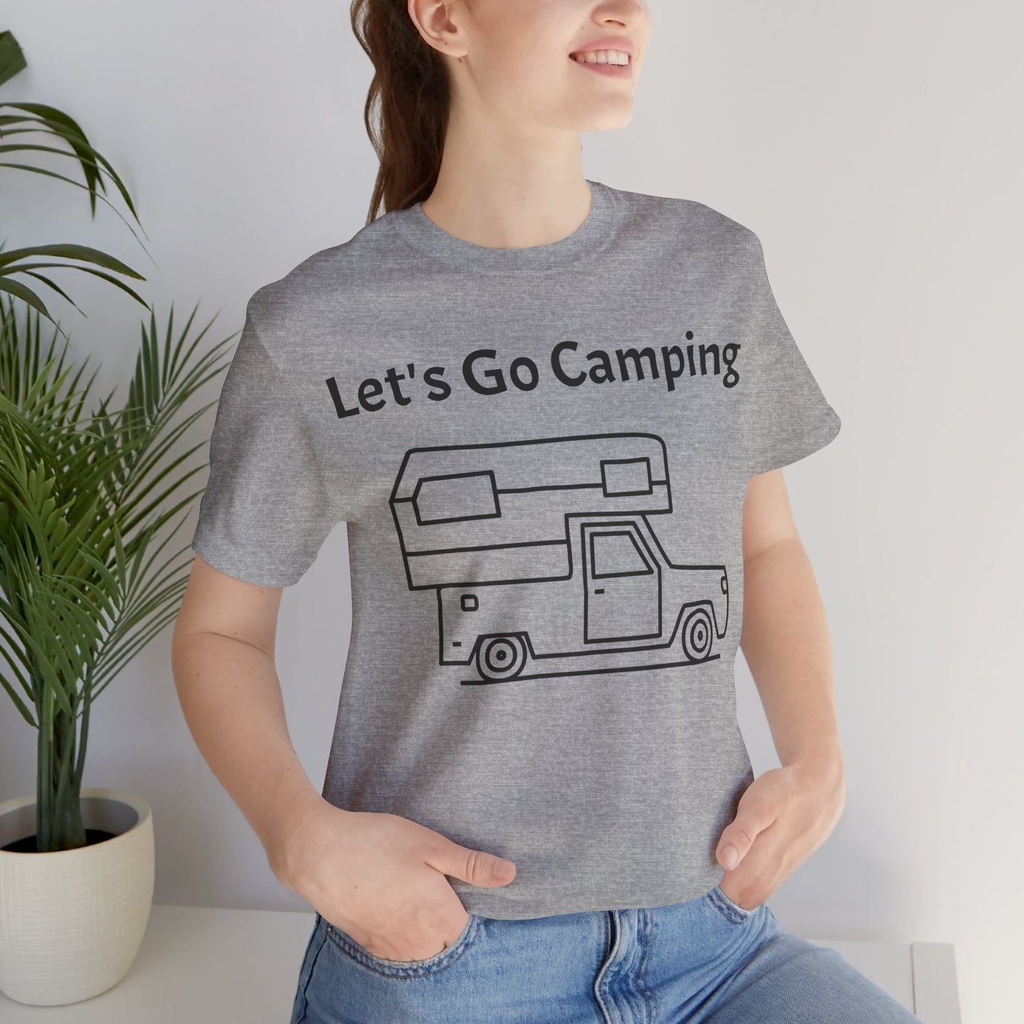 Let's Go Camping Unisex Jersey Short Sleeve Tee