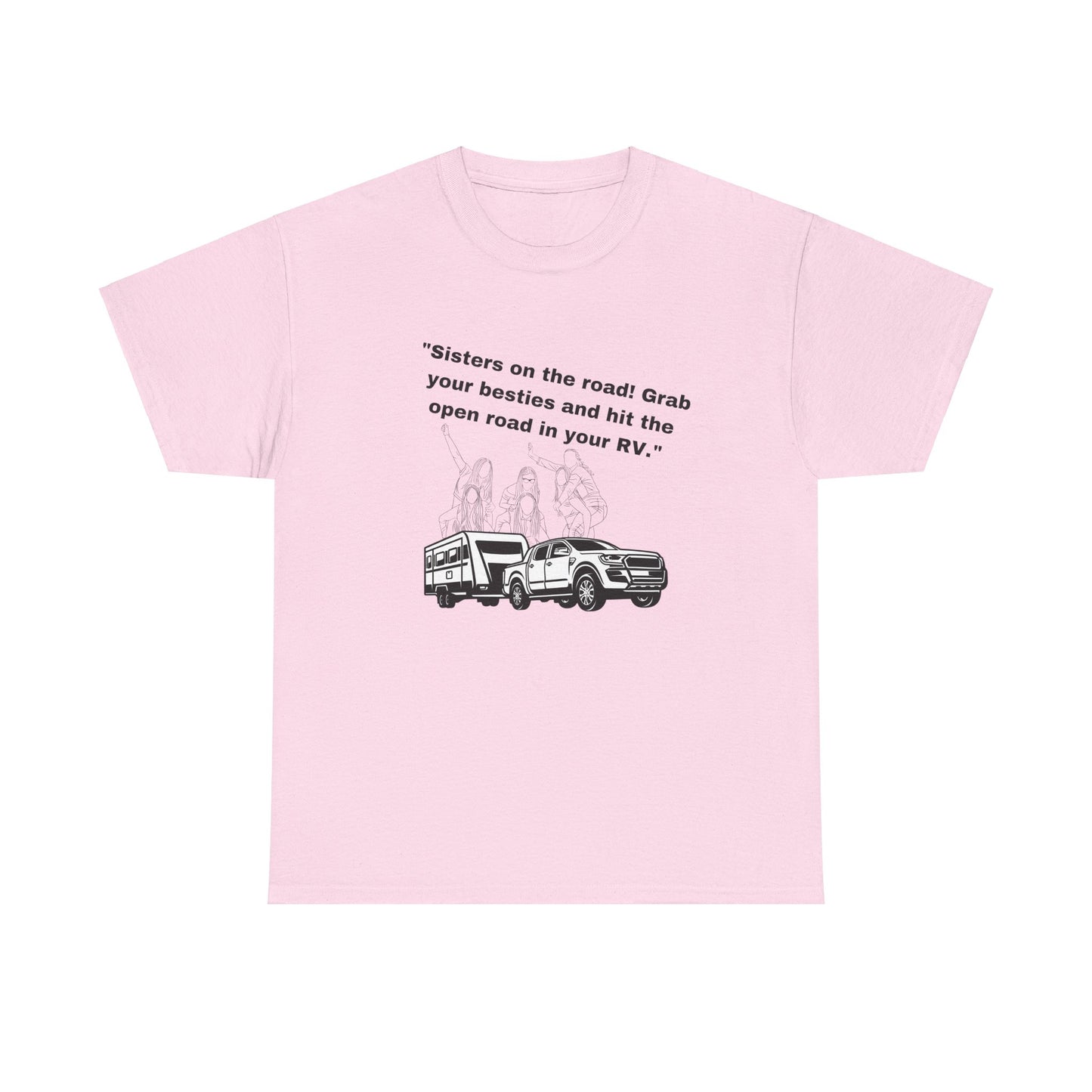 Sisters on the Road Light Colored Unisex Heavy Cotton Tee