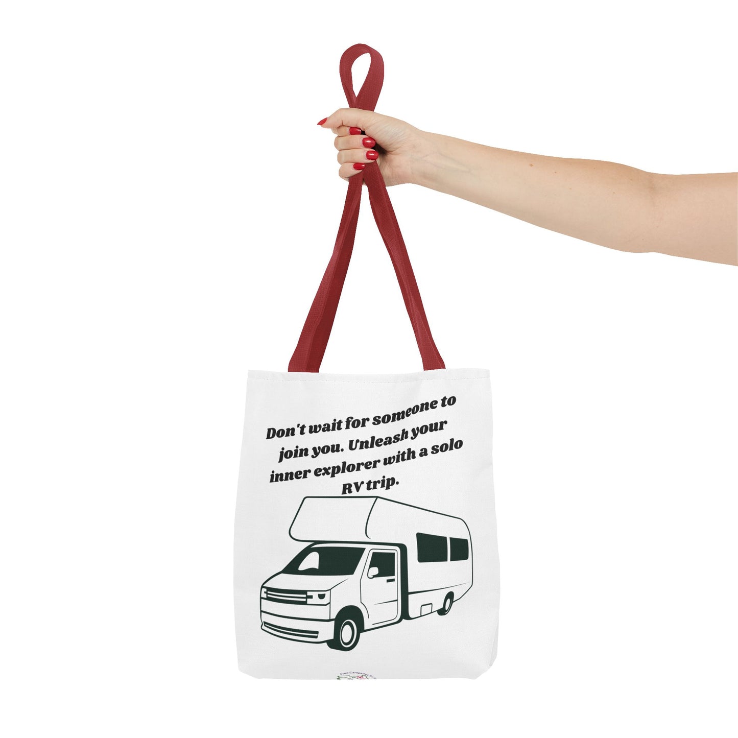 Dont Wait to Go RVing White Tote Bag (AOP)