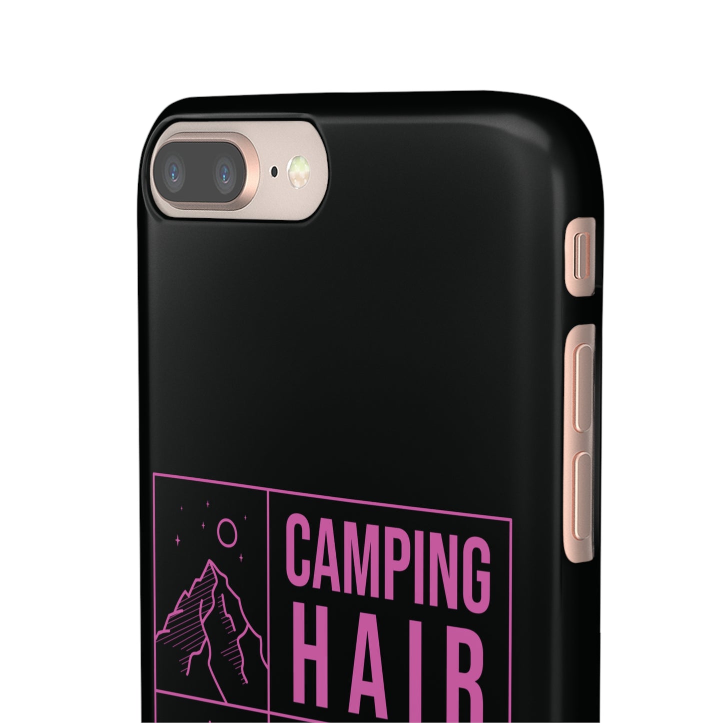 Camp Hair Dont Care iPhone and Samsung Black Cellphone Snap Cases