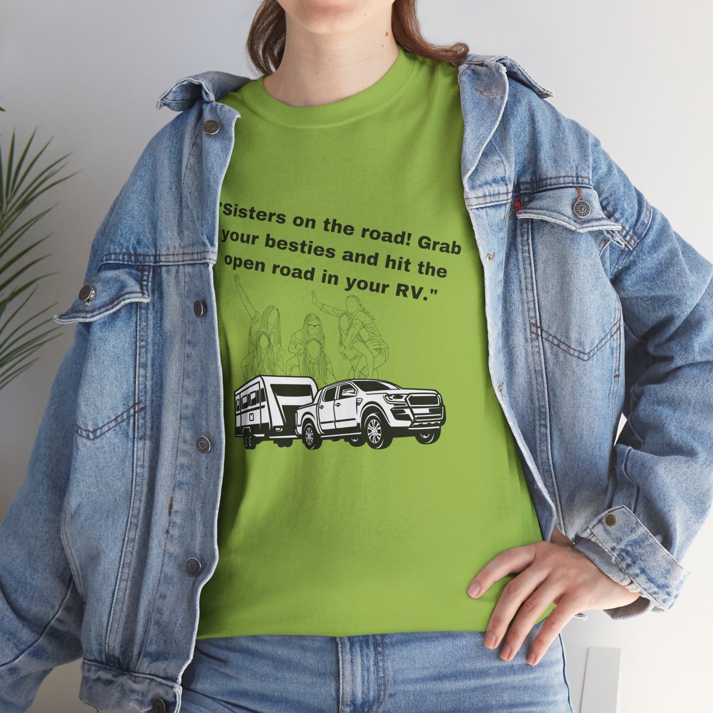 Sisters on the Road Light Colored Unisex Heavy Cotton Tee