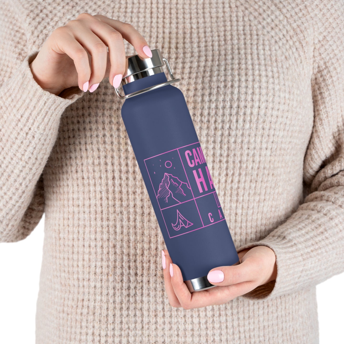 Camp Hair Dont Care - 22oz Vacuum Insulated Bottle