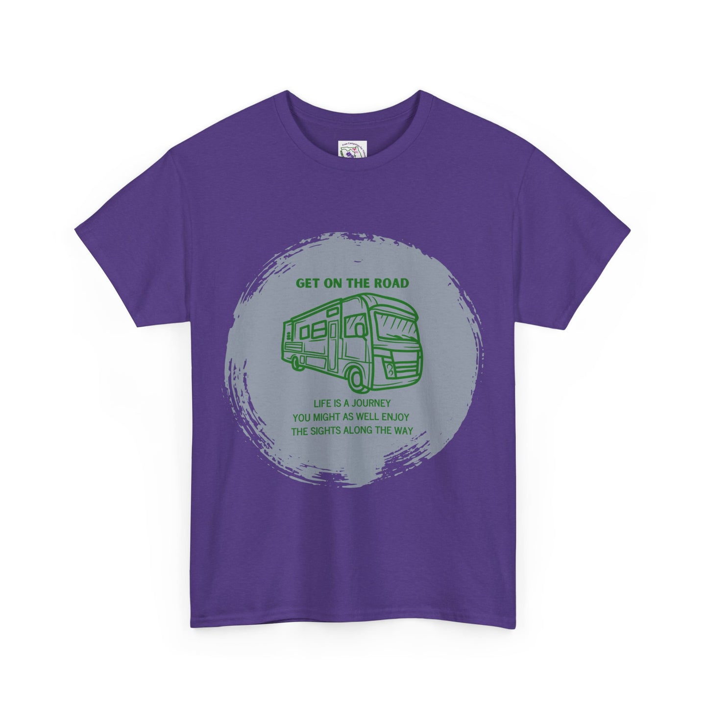 Get on the Road Life Is a Journey Unisex Heavy Cotton Tee