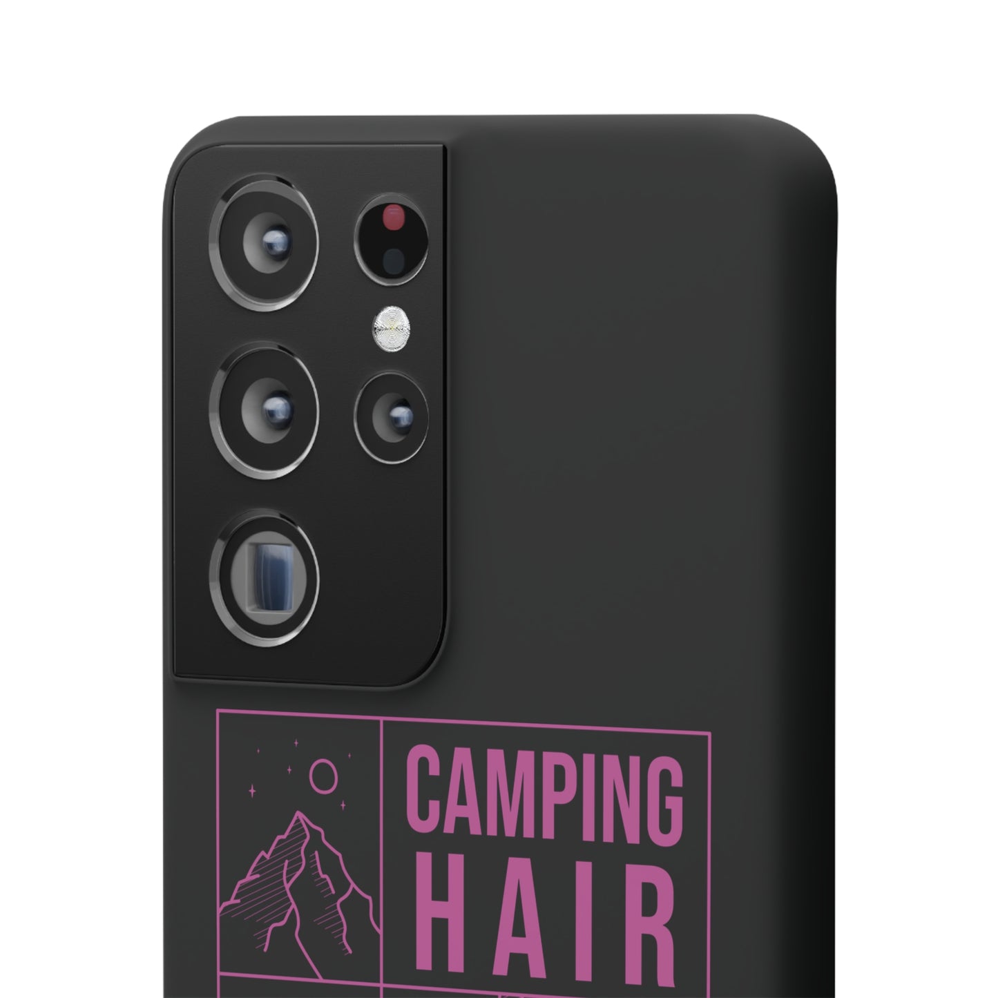 Camp Hair Dont Care iPhone and Samsung Black Cellphone Snap Cases