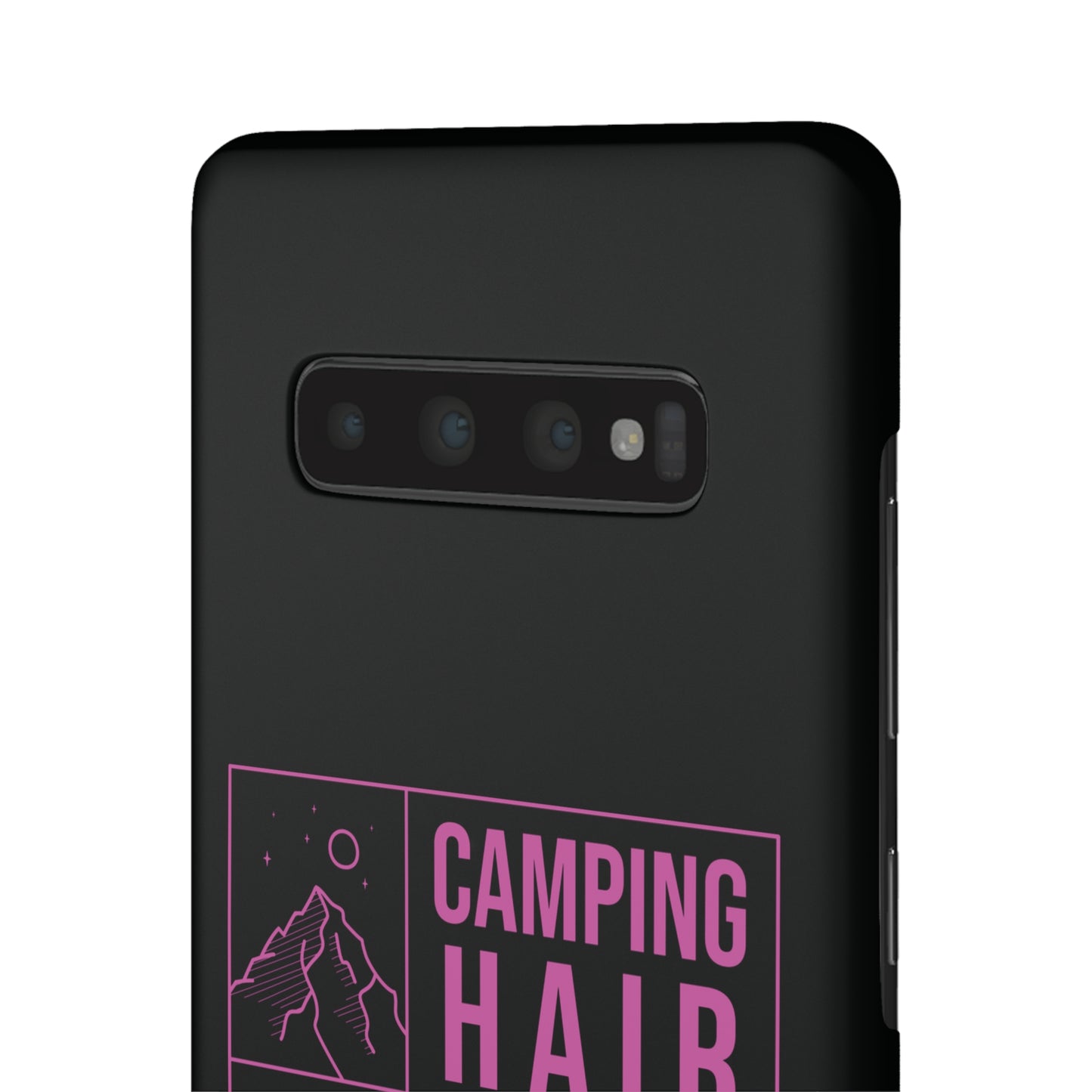 Camp Hair Dont Care iPhone and Samsung Black Cellphone Snap Cases