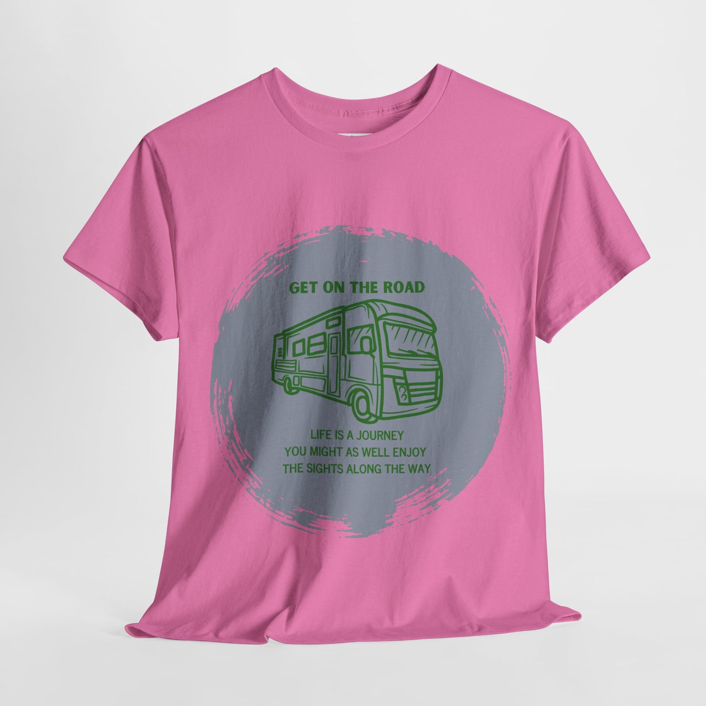 Get on the Road Life Is a Journey Unisex Heavy Cotton Tee