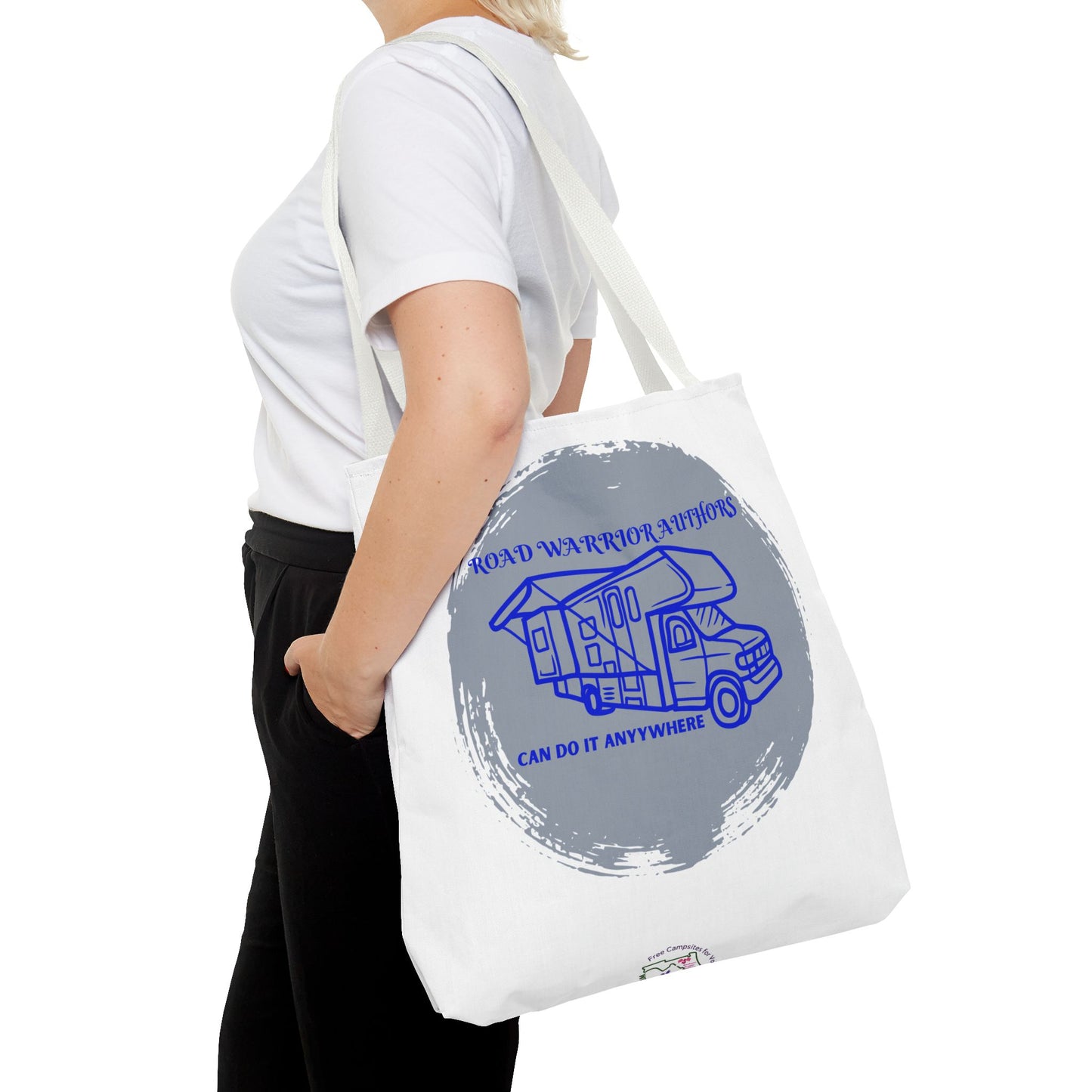 Road Warrior Can Do It Anywhere White Tote Bag (AOP)