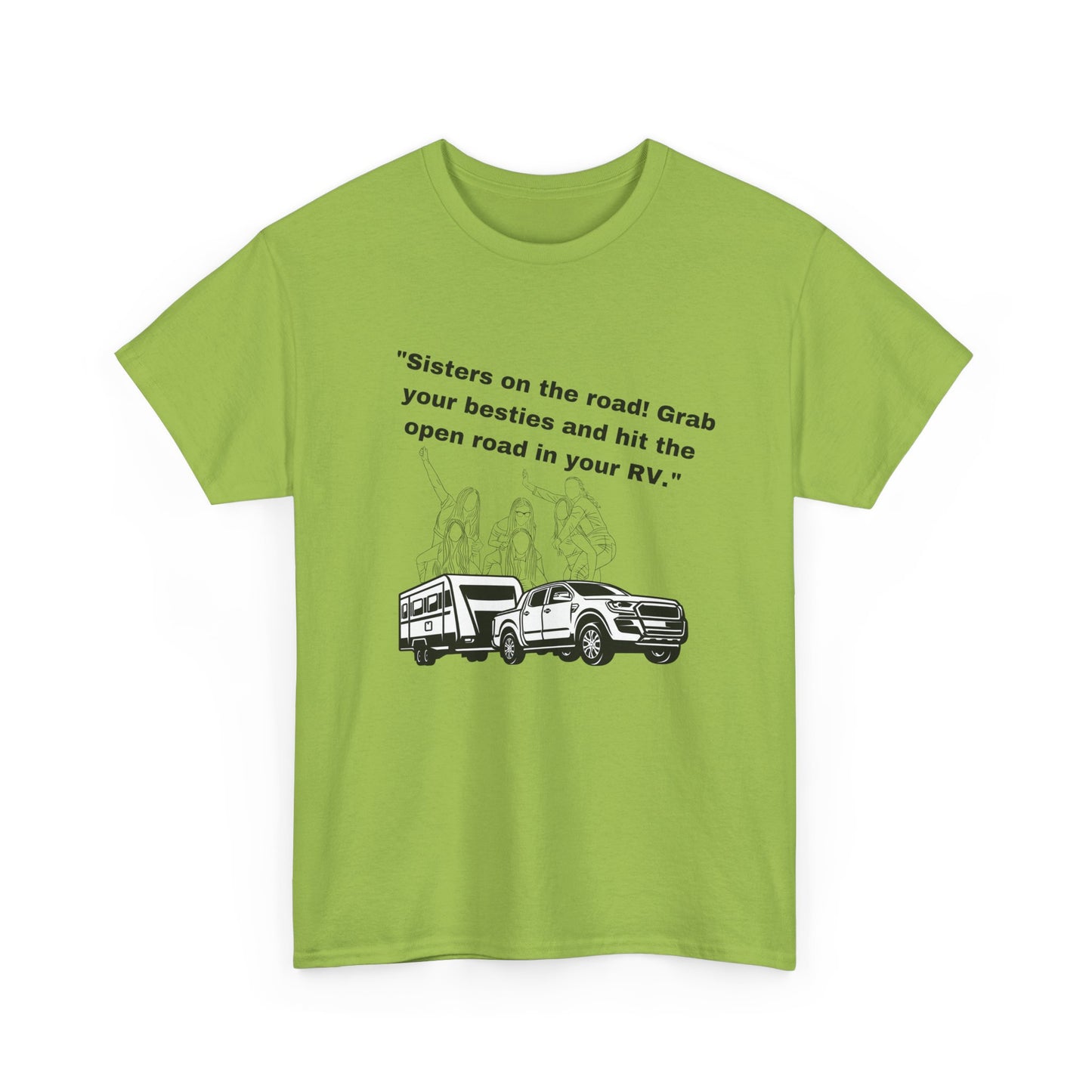 Sisters on the Road Light Colored Unisex Heavy Cotton Tee