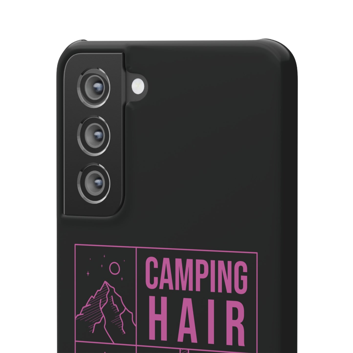 Camp Hair Dont Care iPhone and Samsung Black Cellphone Snap Cases