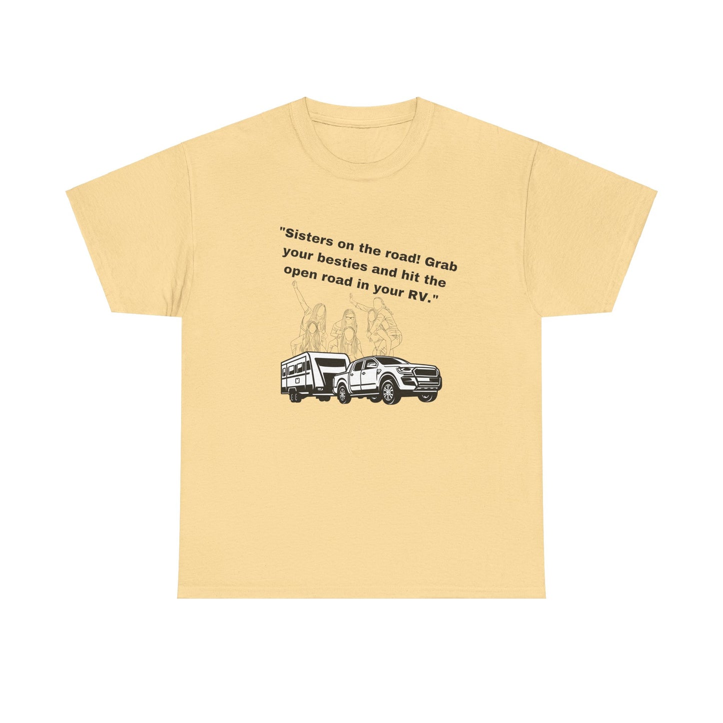 Sisters on the Road Light Colored Unisex Heavy Cotton Tee