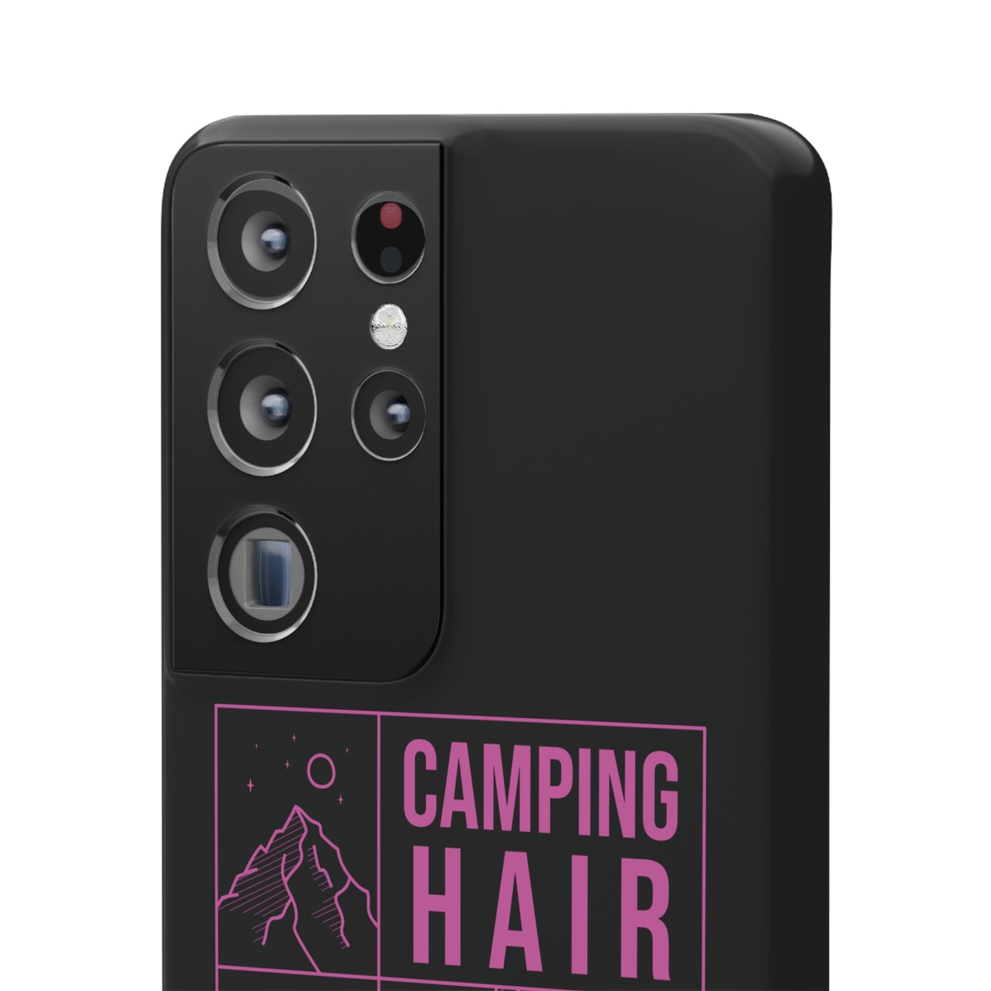 Camp Hair Dont Care iPhone and Samsung Black Cellphone Snap Cases