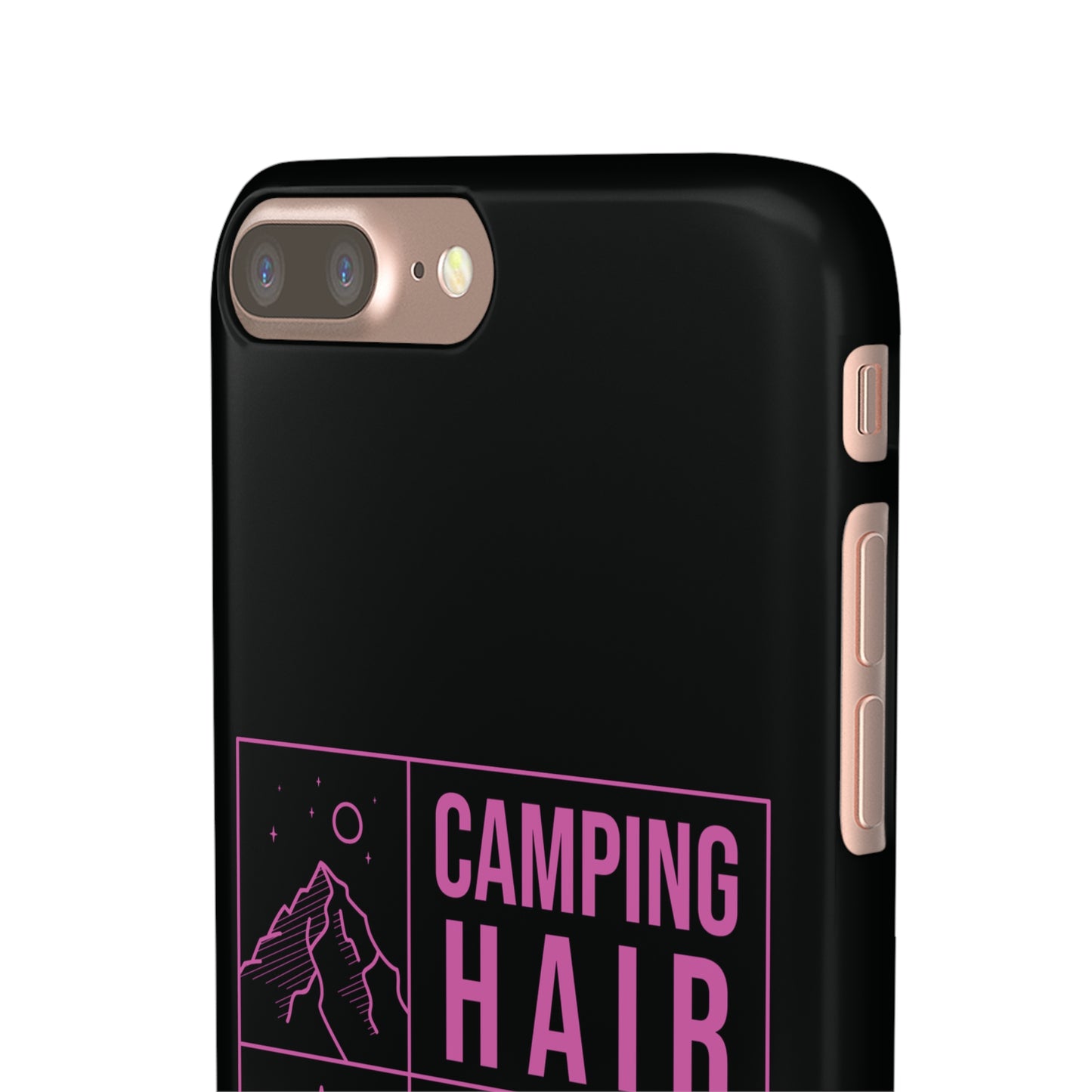 Camp Hair Dont Care iPhone and Samsung Black Cellphone Snap Cases