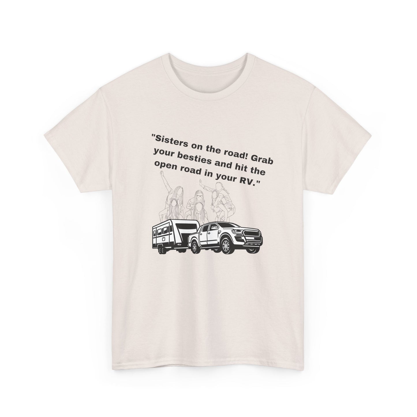 Sisters on the Road Light Colored Unisex Heavy Cotton Tee