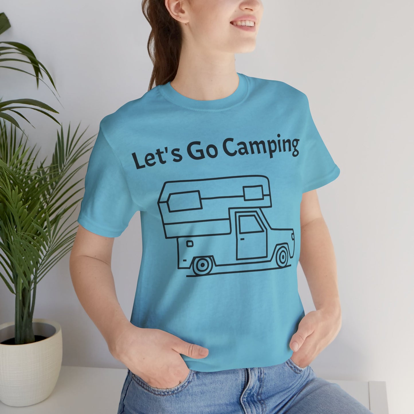 Let's Go Camping Unisex Jersey Short Sleeve Tee