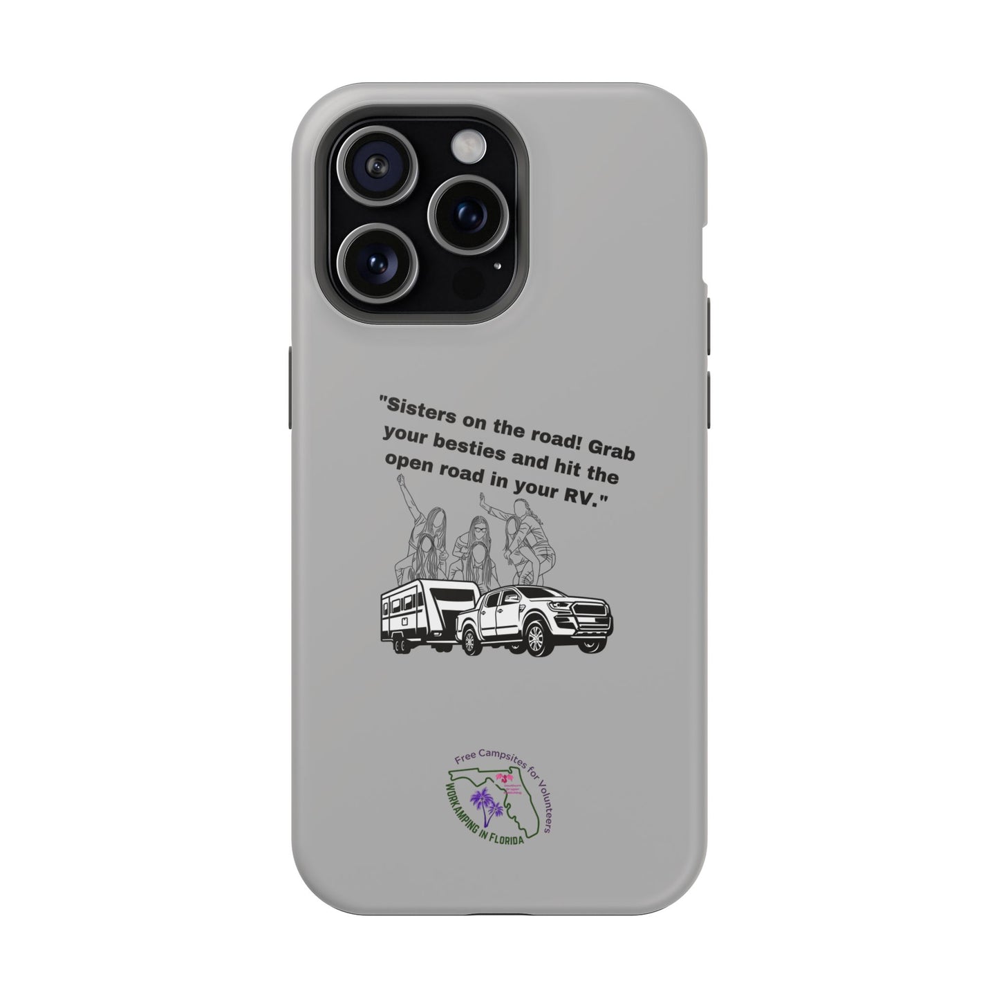 Sisters on the Road RV Gray Magnetic Tough Cases