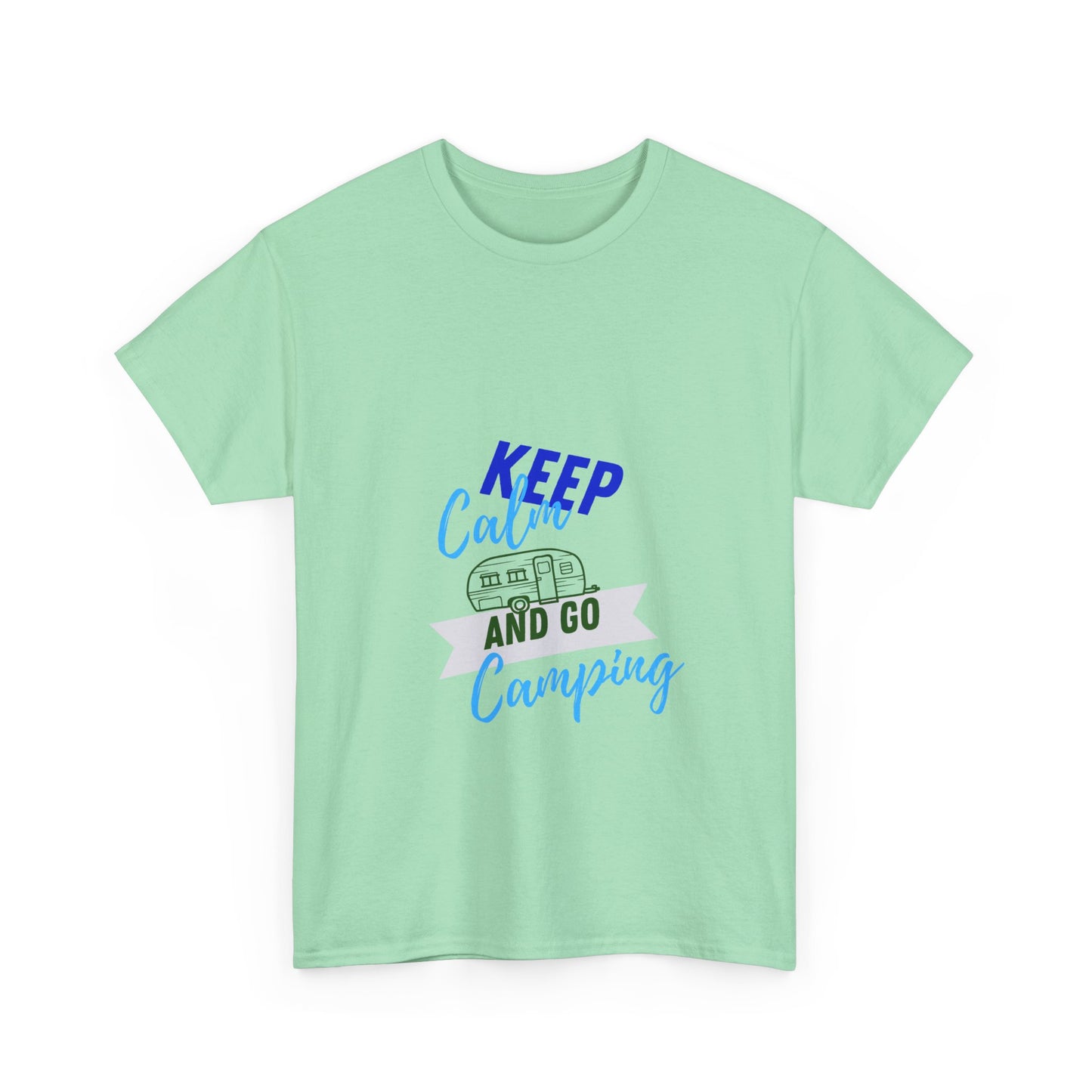 Keep Calm and Go Camping Unisex Heavy Cotton Tee