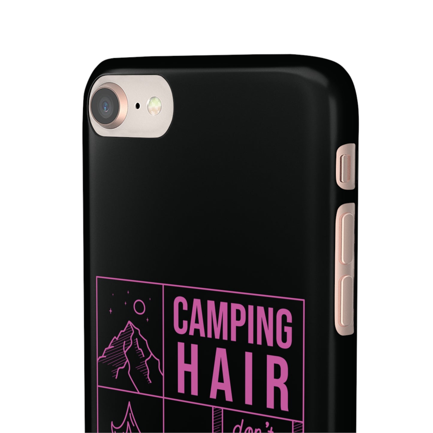 Camp Hair Dont Care iPhone and Samsung Black Cellphone Snap Cases