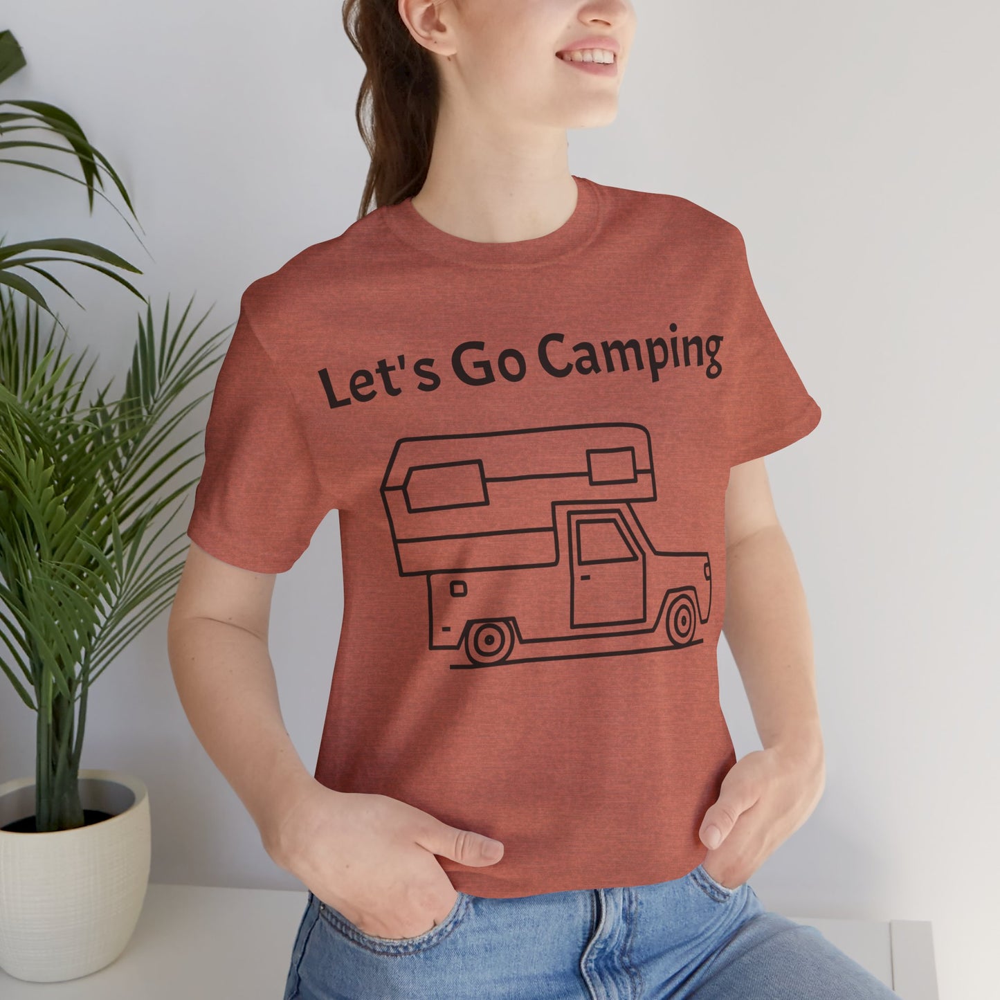 Let's Go Camping Unisex Jersey Short Sleeve Tee