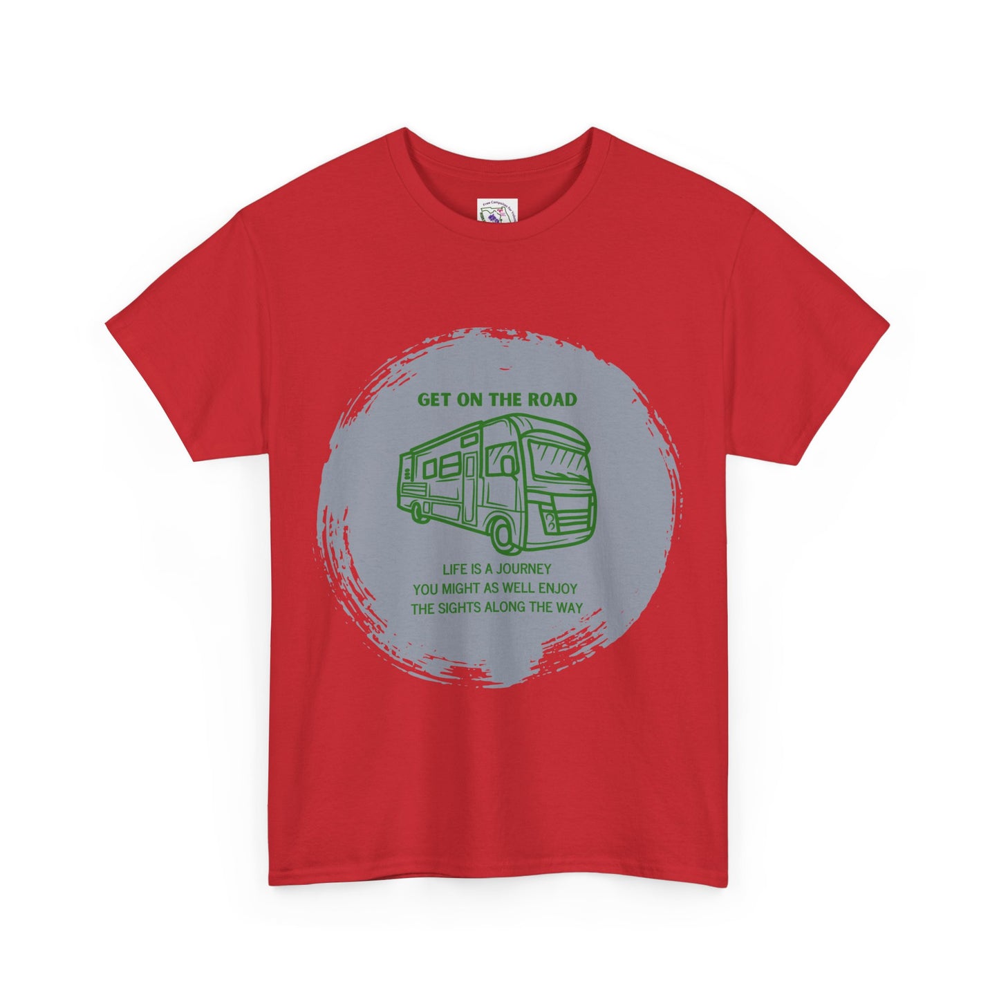 Get on the Road Life Is a Journey Unisex Heavy Cotton Tee