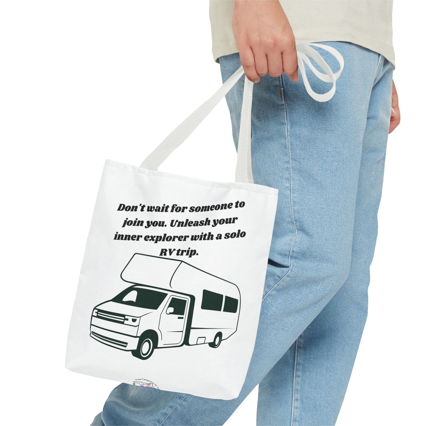 Dont Wait to Go RVing White Tote Bag (AOP)