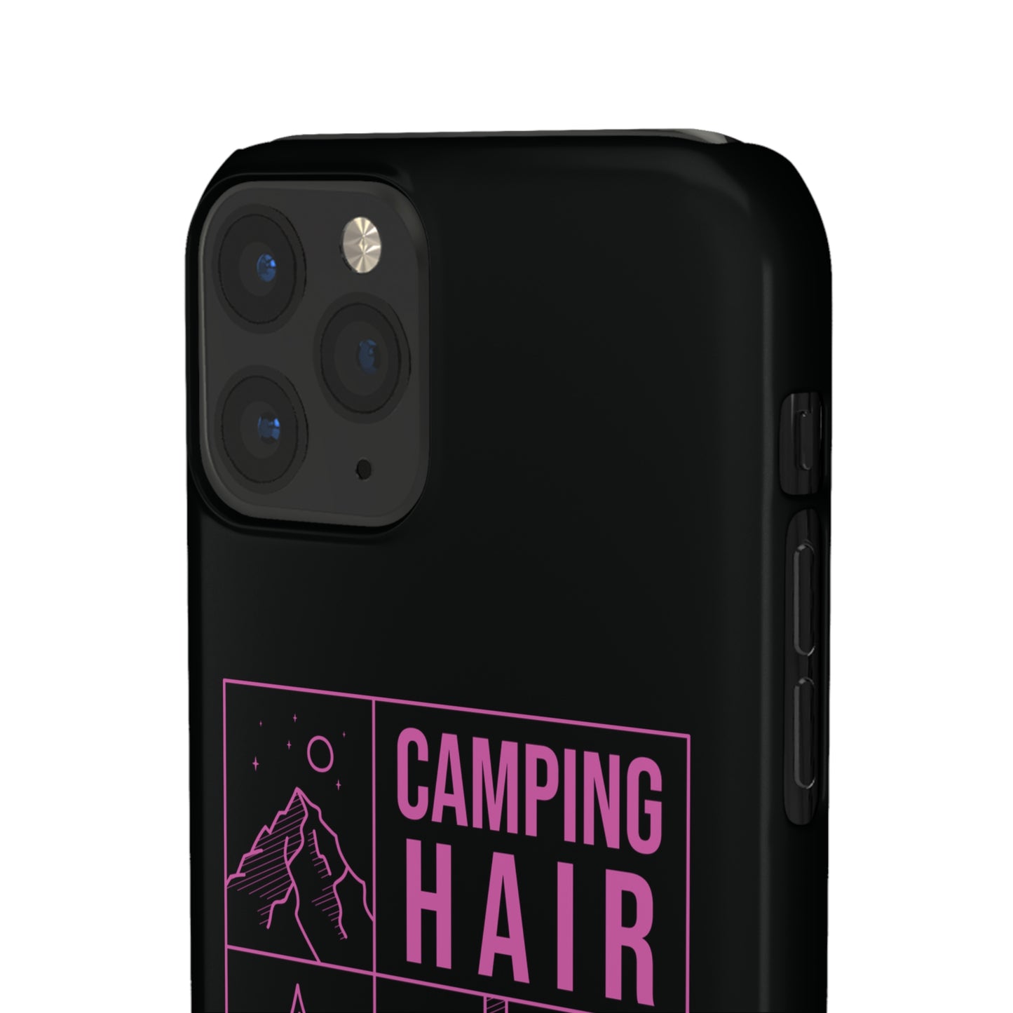 Camp Hair Dont Care iPhone and Samsung Black Cellphone Snap Cases