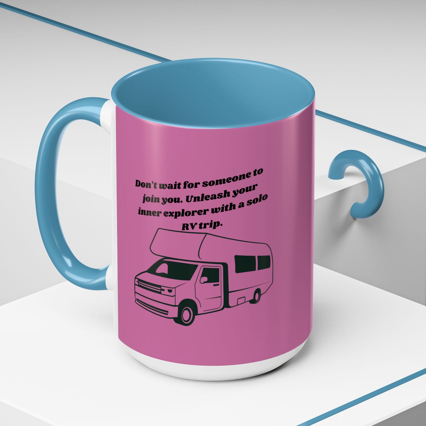 Dont Wait Go RVing Pink Accent Coffee Mug-11-15oz