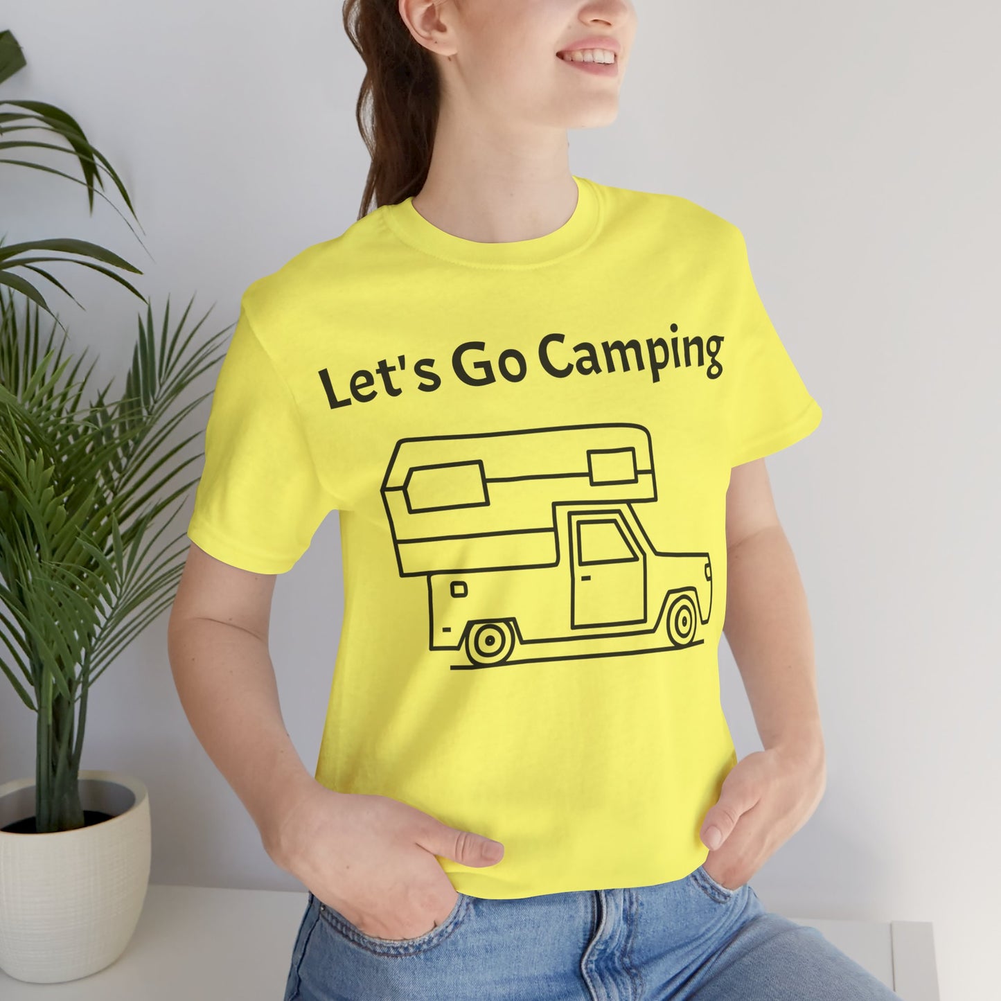 Let's Go Camping Unisex Jersey Short Sleeve Tee