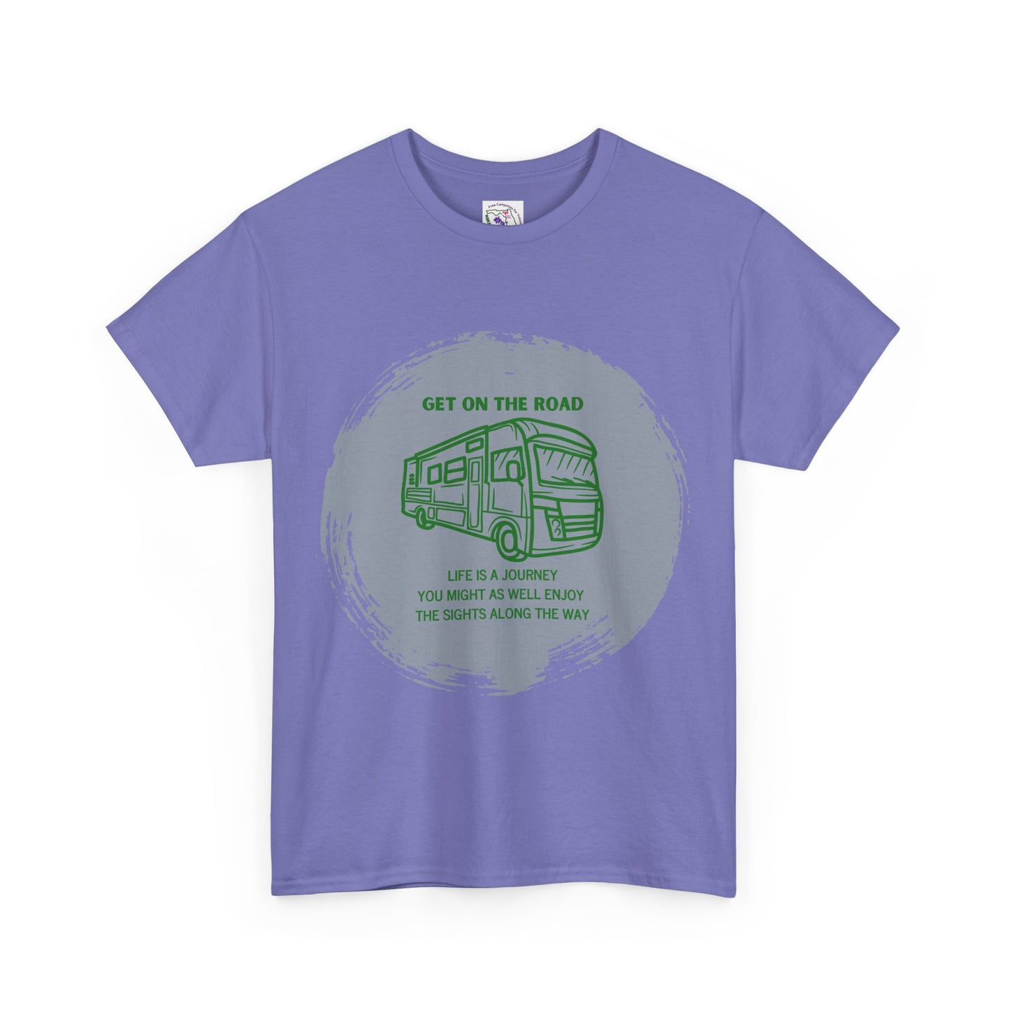 Get on the Road Life Is a Journey Unisex Heavy Cotton Tee