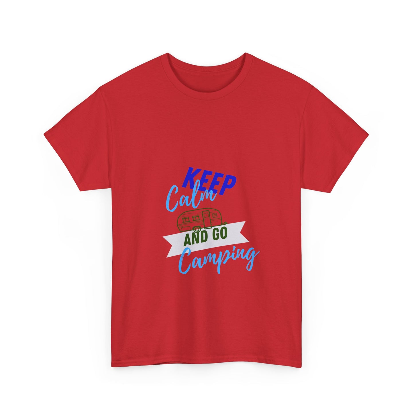 Keep Calm and Go Camping Unisex Heavy Cotton Tee