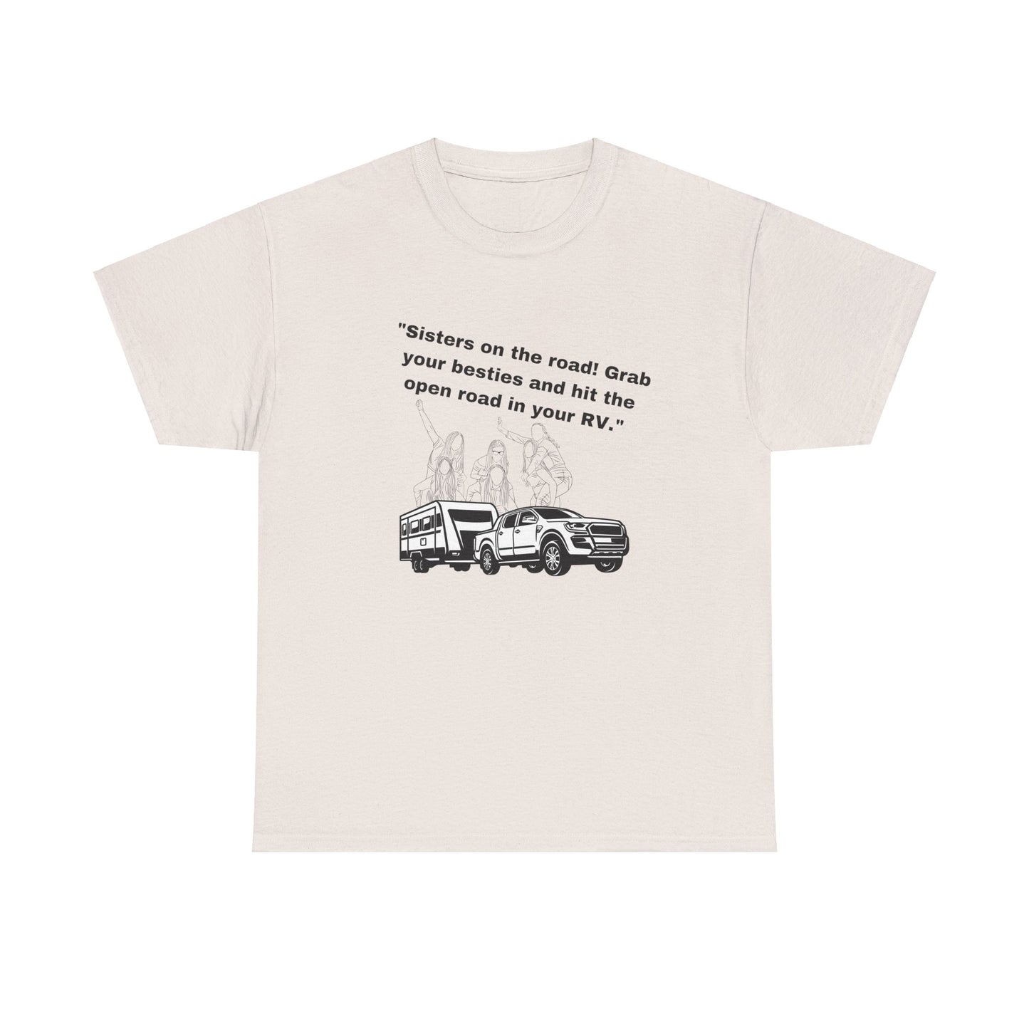 Sisters on the Road Light Colored Unisex Heavy Cotton Tee