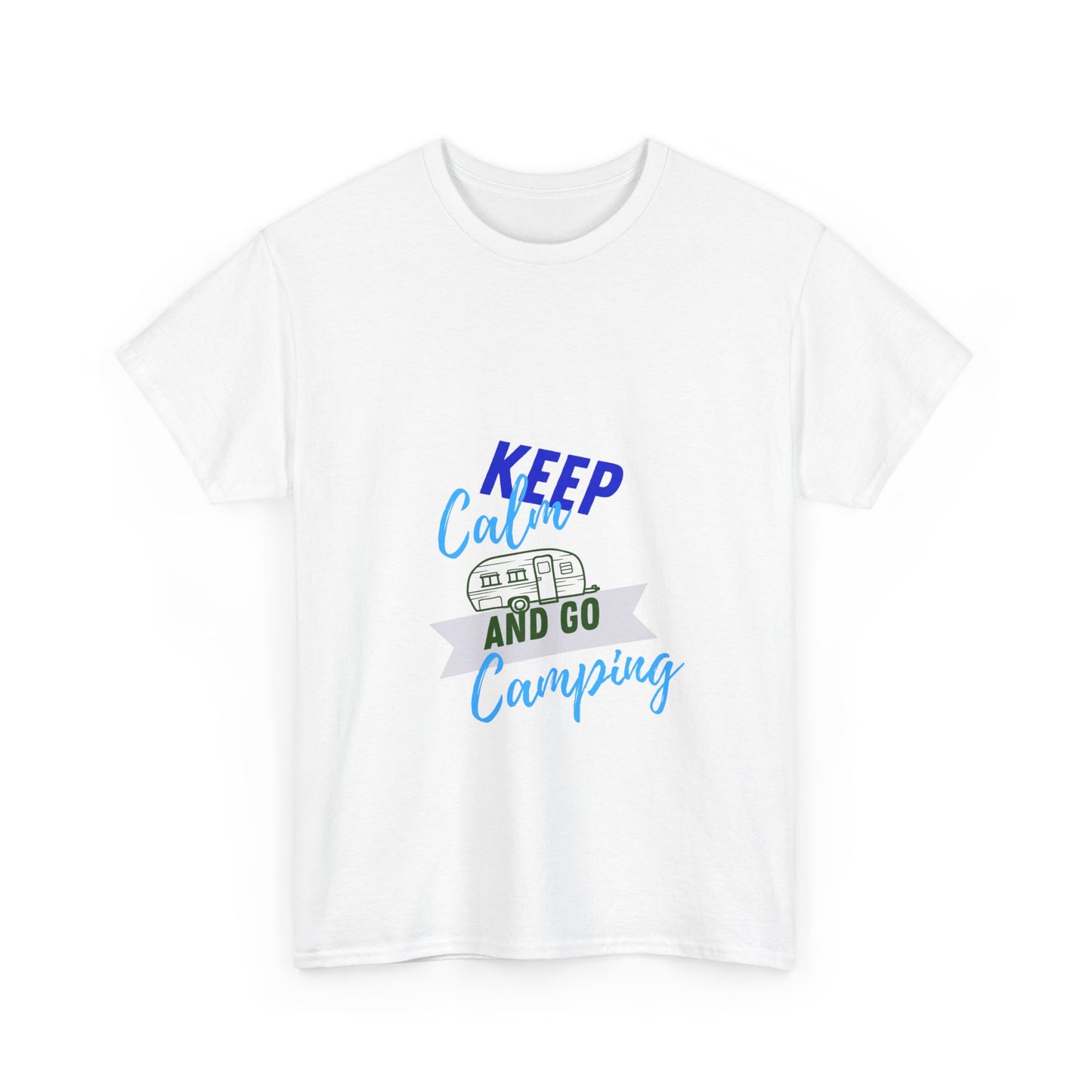 Keep Calm and Go Camping Unisex Heavy Cotton Tee