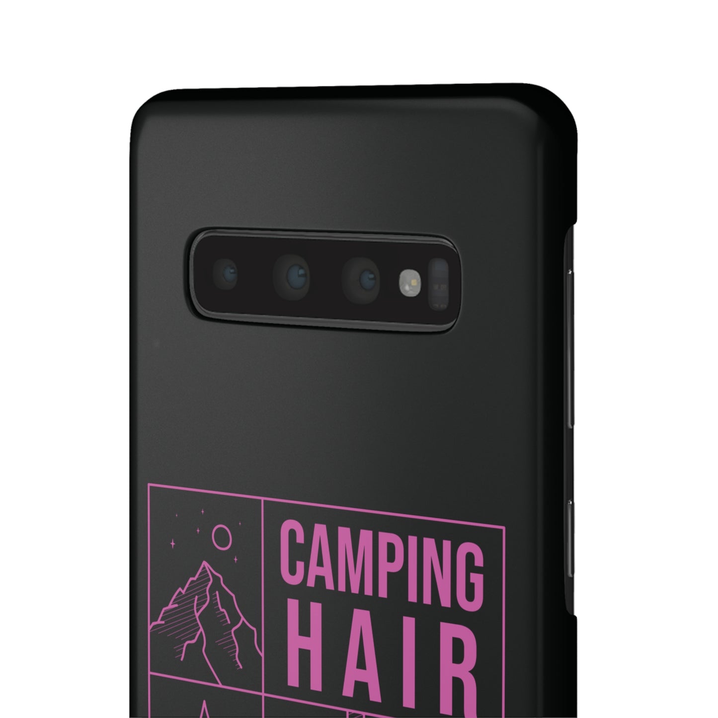 Camp Hair Dont Care iPhone and Samsung Black Cellphone Snap Cases