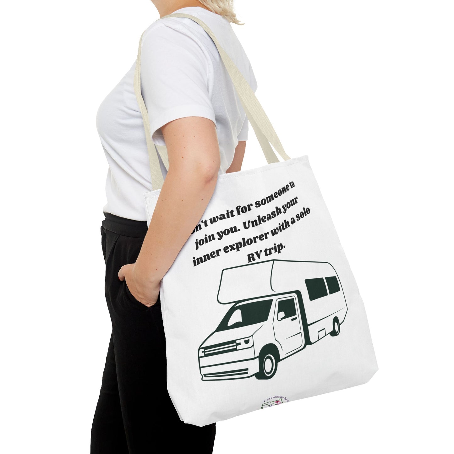 Dont Wait to Go RVing White Tote Bag (AOP)