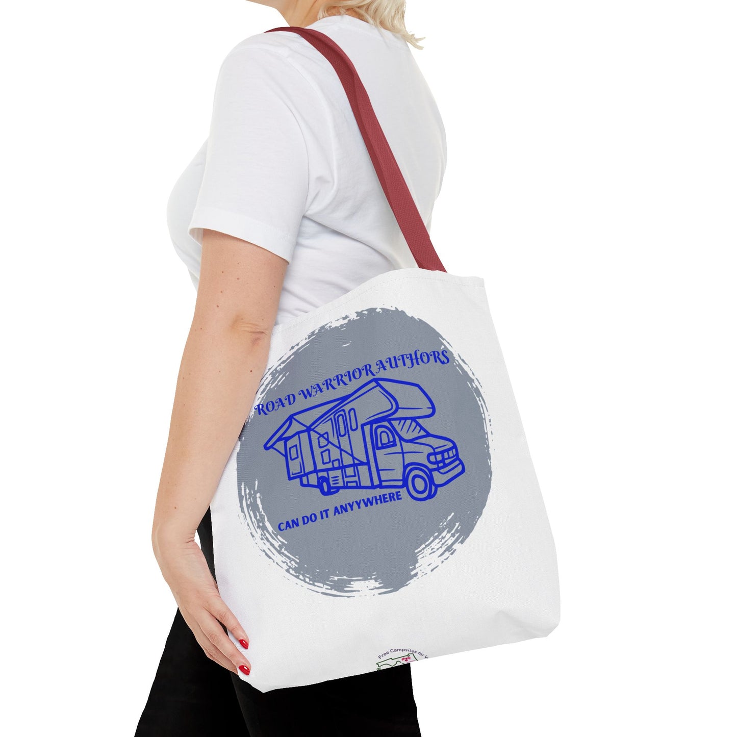 Road Warrior Can Do It Anywhere White Tote Bag (AOP)