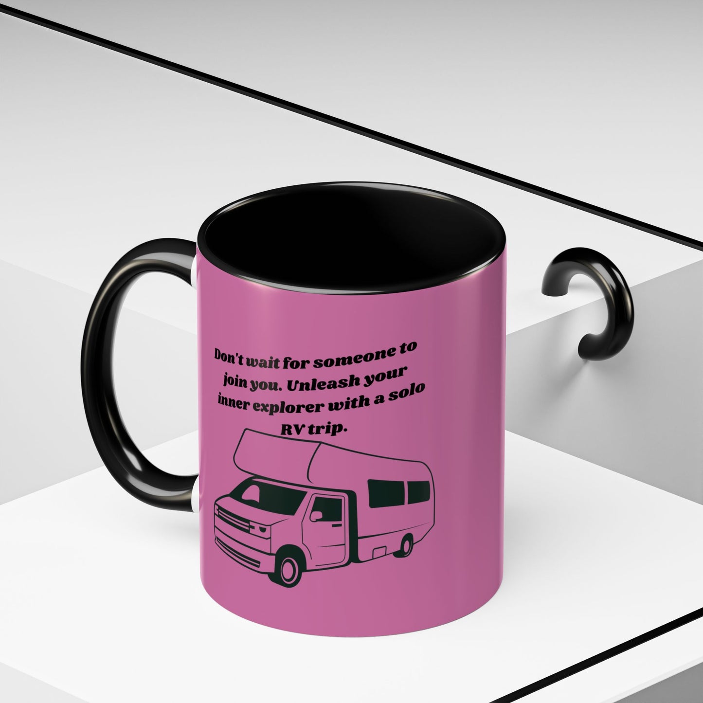 Dont Wait Go RVing Pink Accent Coffee Mug-11-15oz