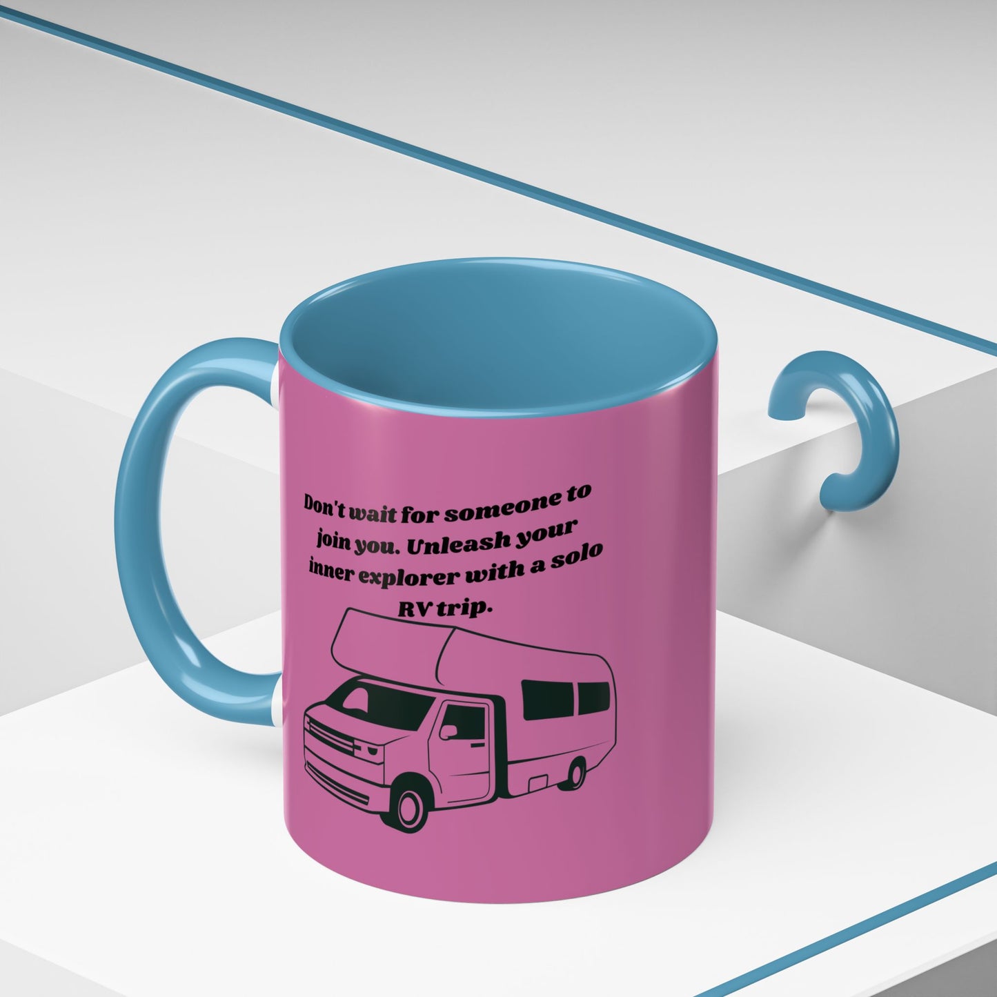 Dont Wait Go RVing Pink Accent Coffee Mug-11-15oz