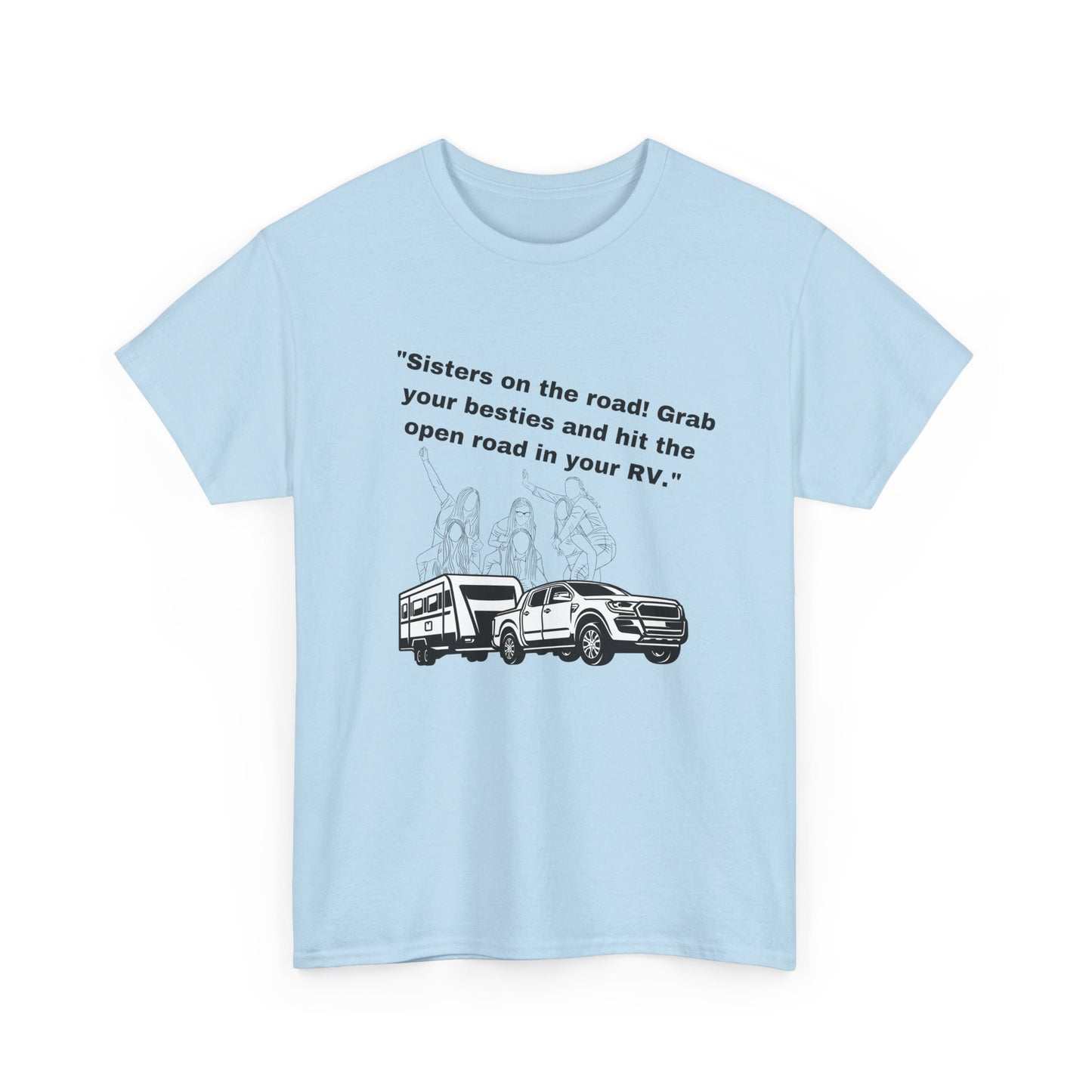 Sisters on the Road Light Colored Unisex Heavy Cotton Tee