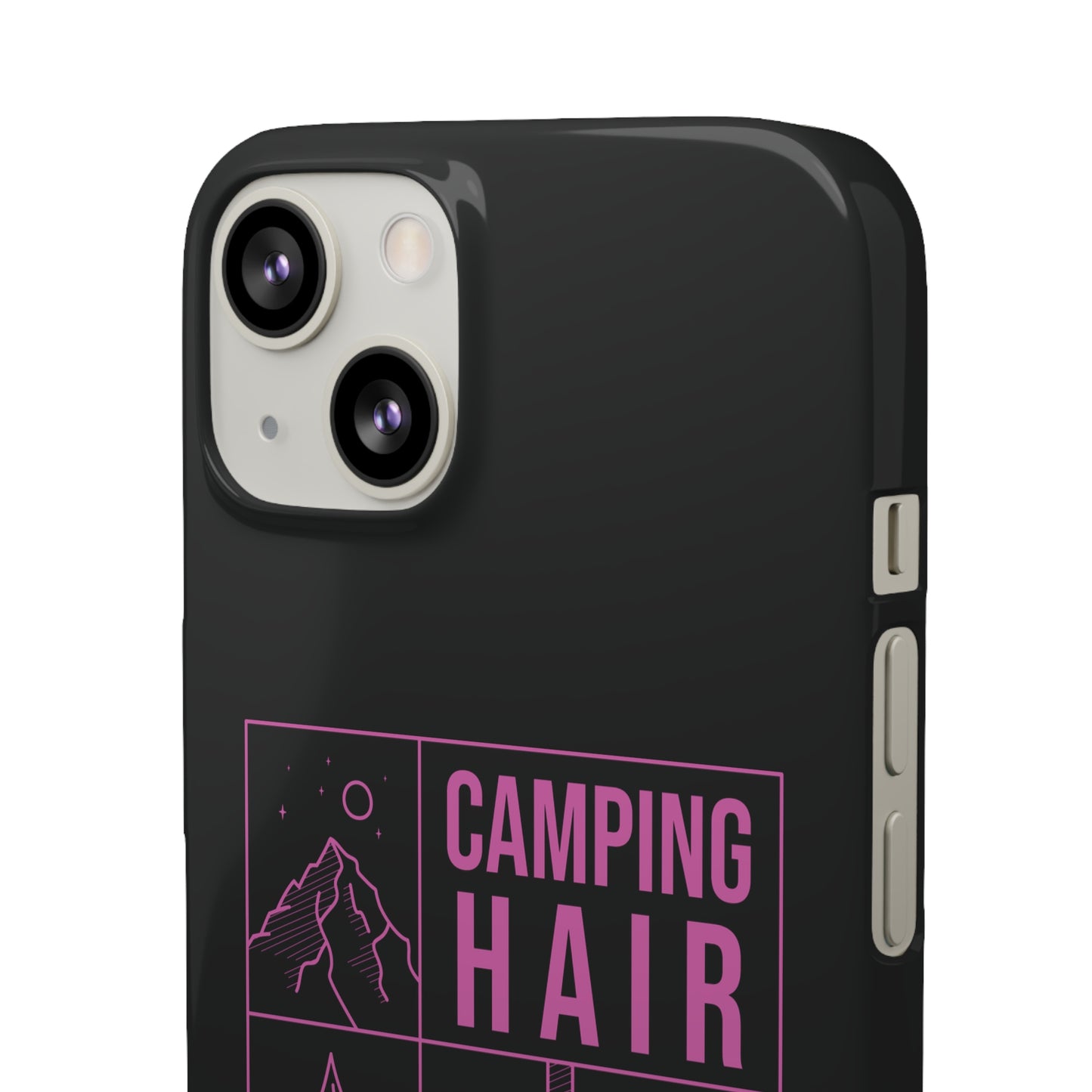 Camp Hair Dont Care iPhone and Samsung Black Cellphone Snap Cases