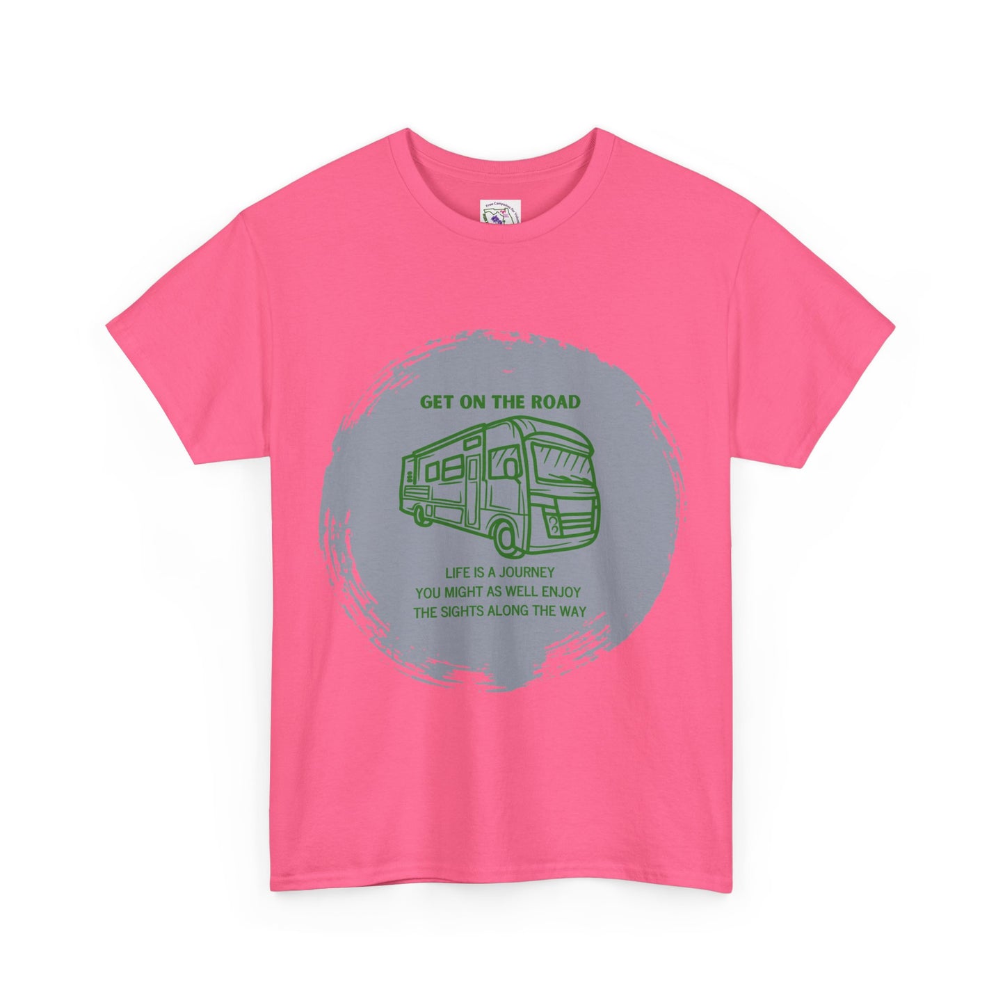 Get on the Road Life Is a Journey Unisex Heavy Cotton Tee