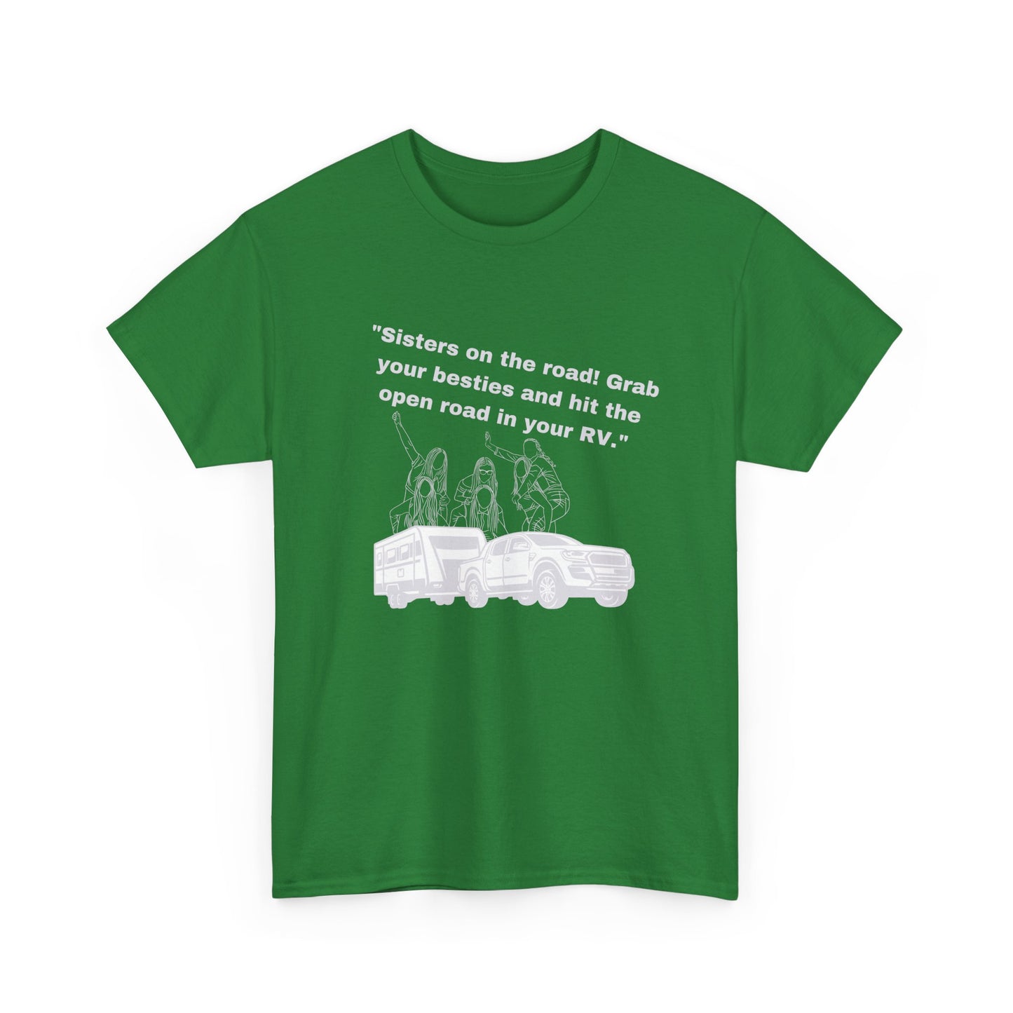 Sisters on the Road RVing Dark Colored Unisex Heavy Cotton Tee