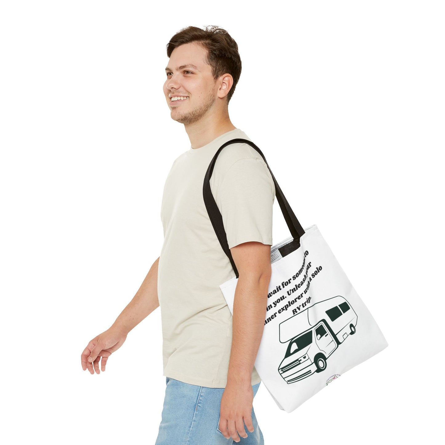 Dont Wait to Go RVing White Tote Bag (AOP)