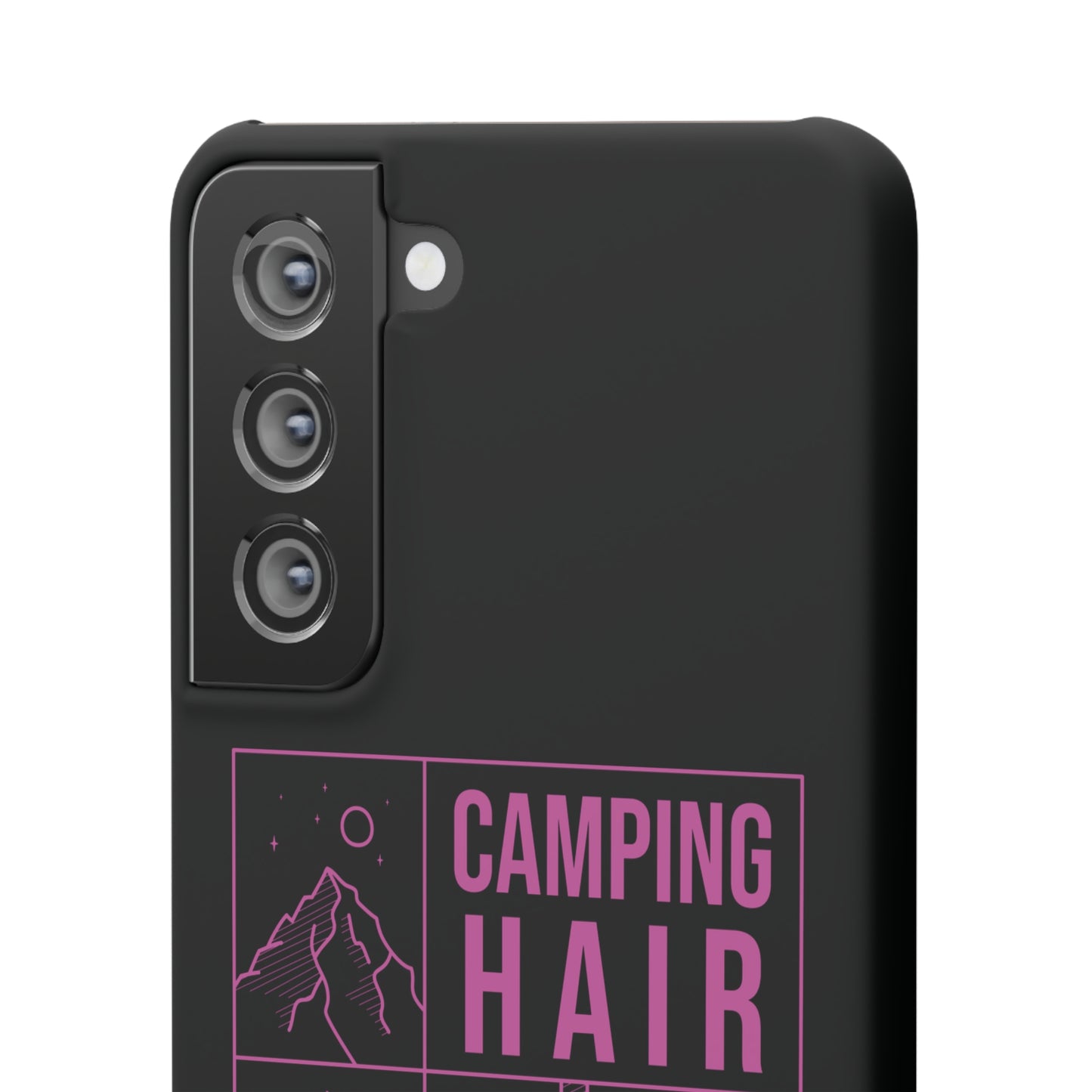 Camp Hair Dont Care iPhone and Samsung Black Cellphone Snap Cases